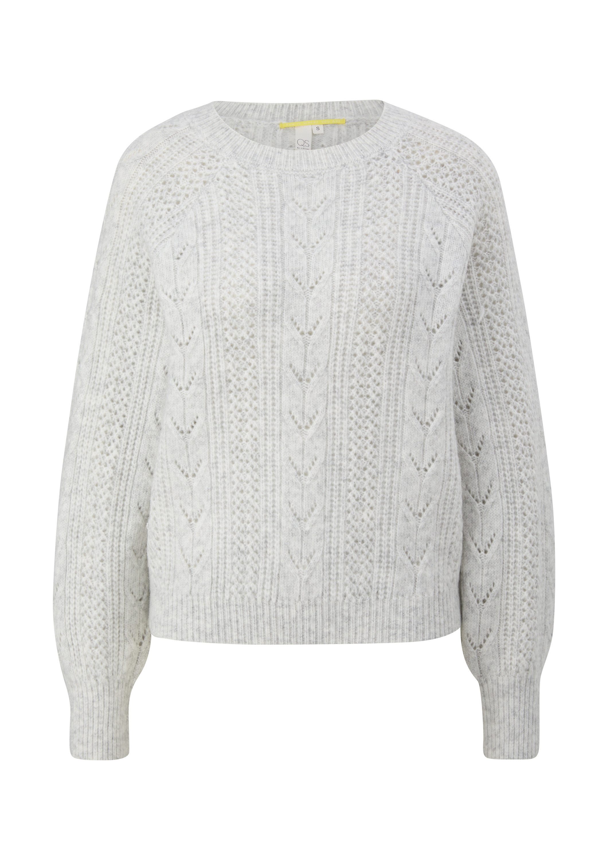 QS Longpullover Strickpullover Pullover mit Strickmuster günstig online kaufen