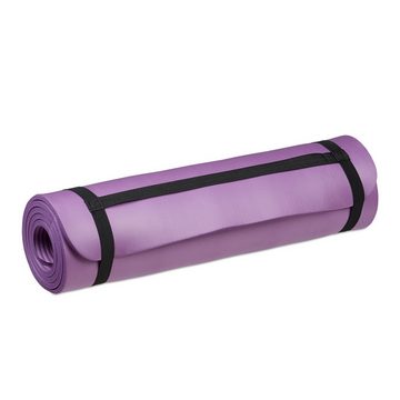 relaxdays Yogamatte 2 x Yogamatte 1 cm dick lila