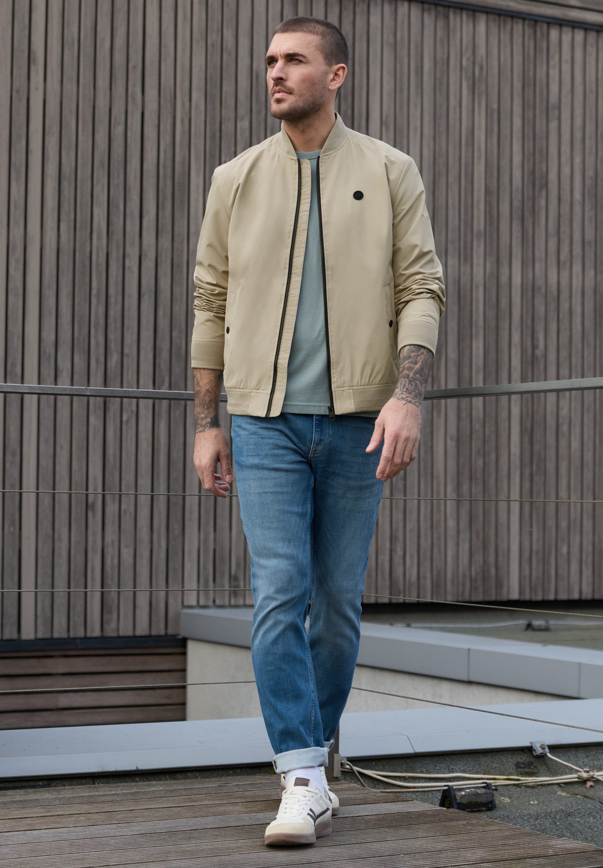 STREET ONE MEN Blouson mit Stehkragen