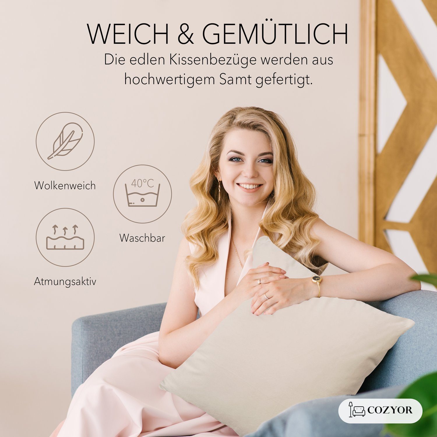 Cozyor Kissenbezug Samt Kissenhülle in diversen günstig online kaufen