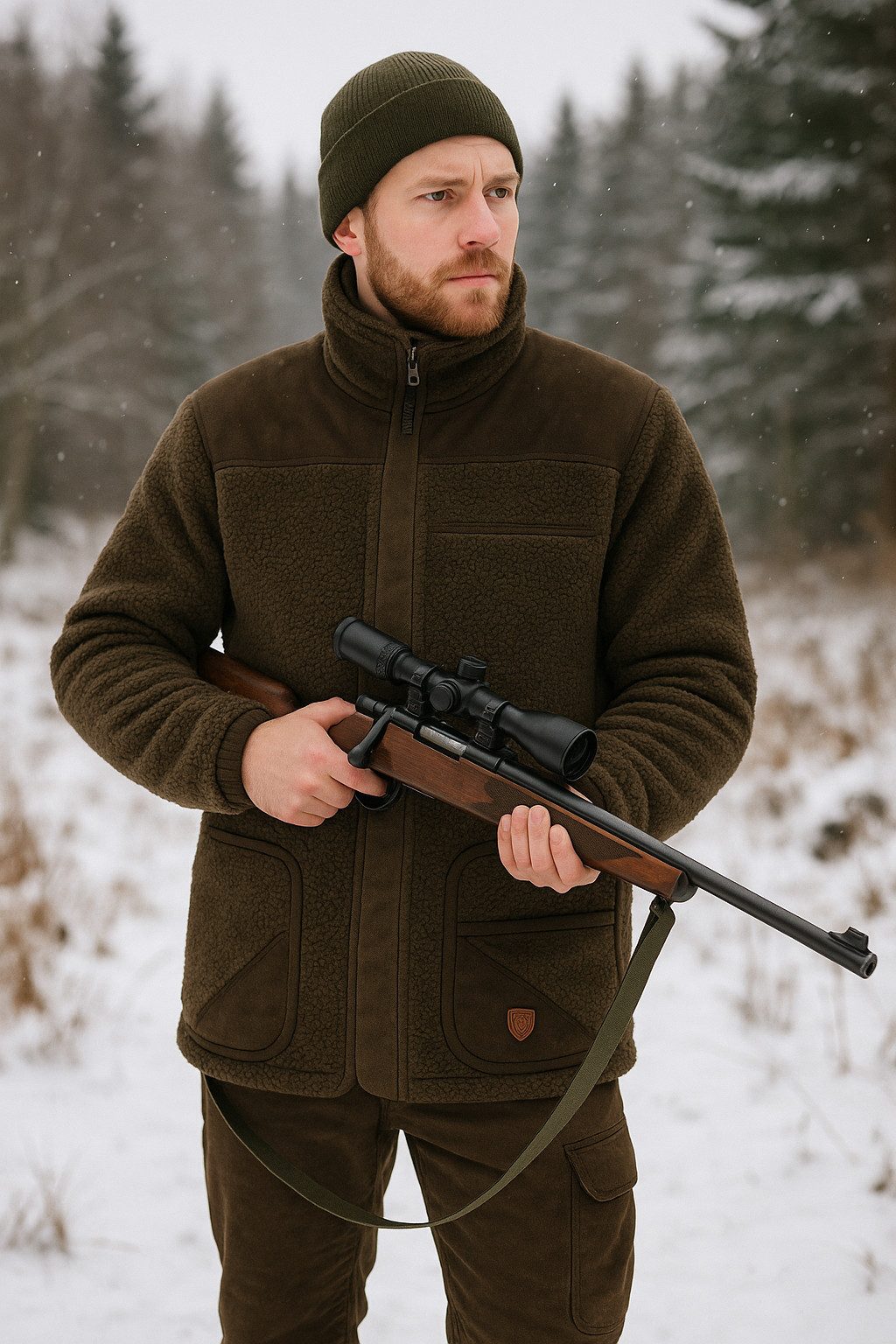 Hubertus® Hunting Winterjacke Skandinavische Faserpelzjacke wasserdicht & geräuschlos Jagdjacke NEU