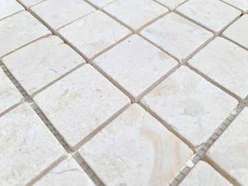 Mosani Bodenfliese Marmor Mosaik Fliese Mosaik weiß creme Küche