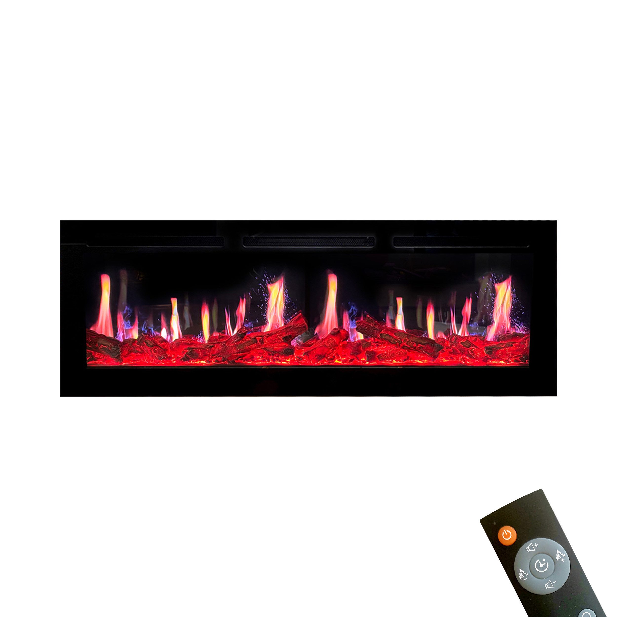 GLOW FIRE Elektrokamin Glow Fire SCM Elektrokamin Screen Motion, Elektrischer Kamin mit Fernbedienung, Timer, 3D Flammenspiel, LED Feuer