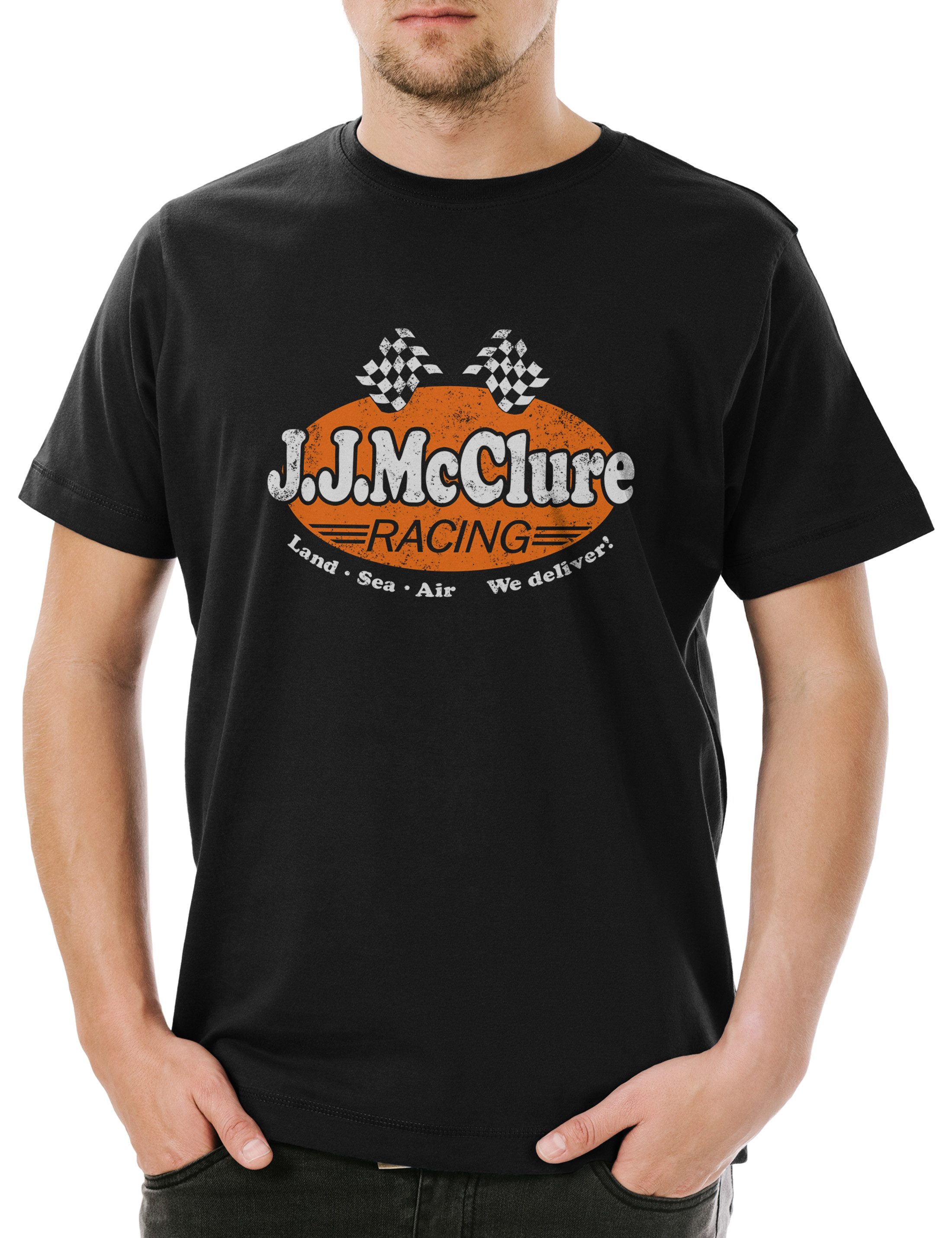 Print-Shirt J. J. Mcclure Racing Herren T-Shirt The Auf Dem Cannonball Highway