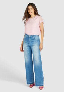 MARC AUREL Weite Jeans mit Kontrastsaum