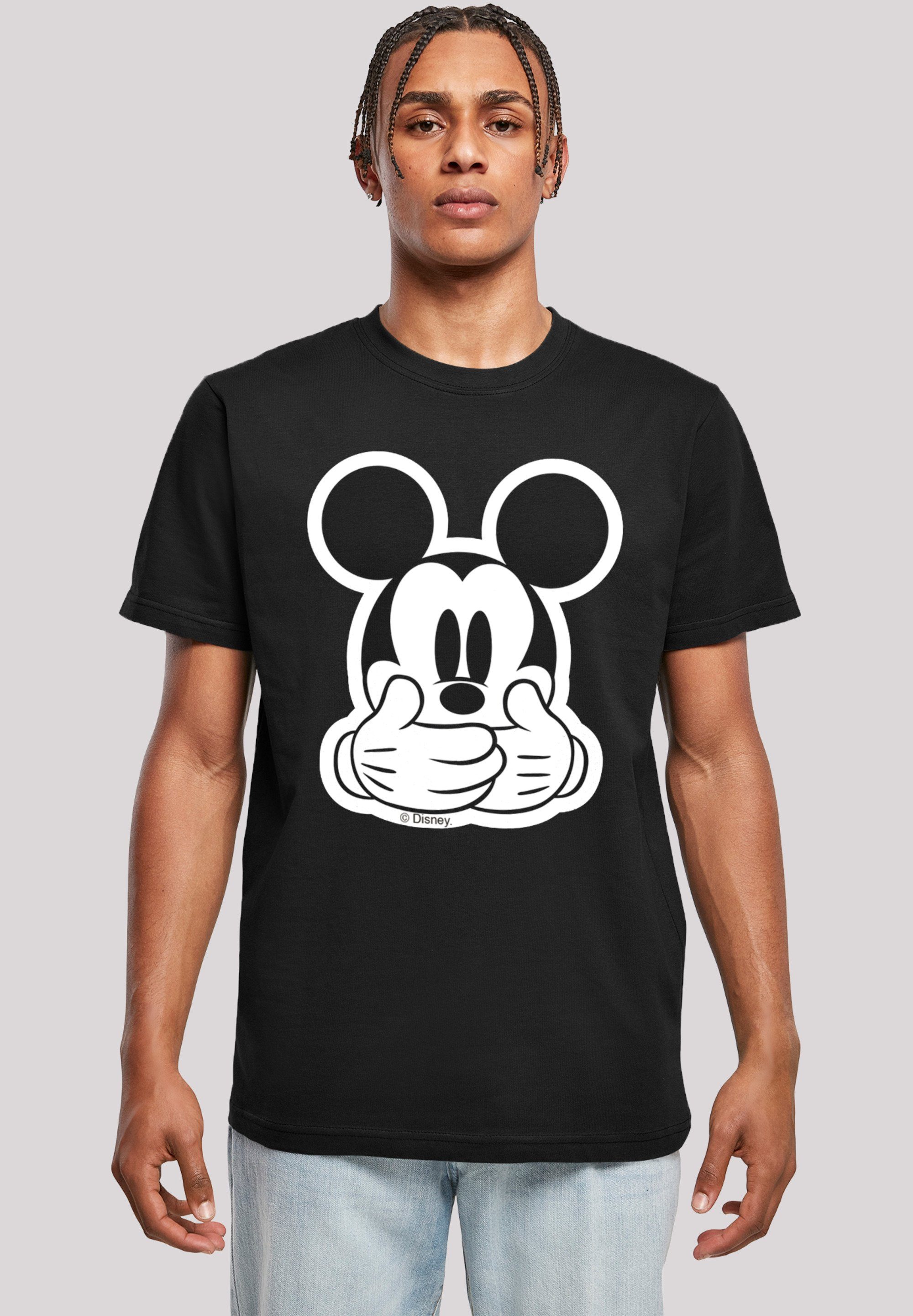 F4NT4STIC Speak Micky T-Shirt Don’t Merch,Regular-Fit,Basic,Bedruckt Disney Herren,Premium Maus