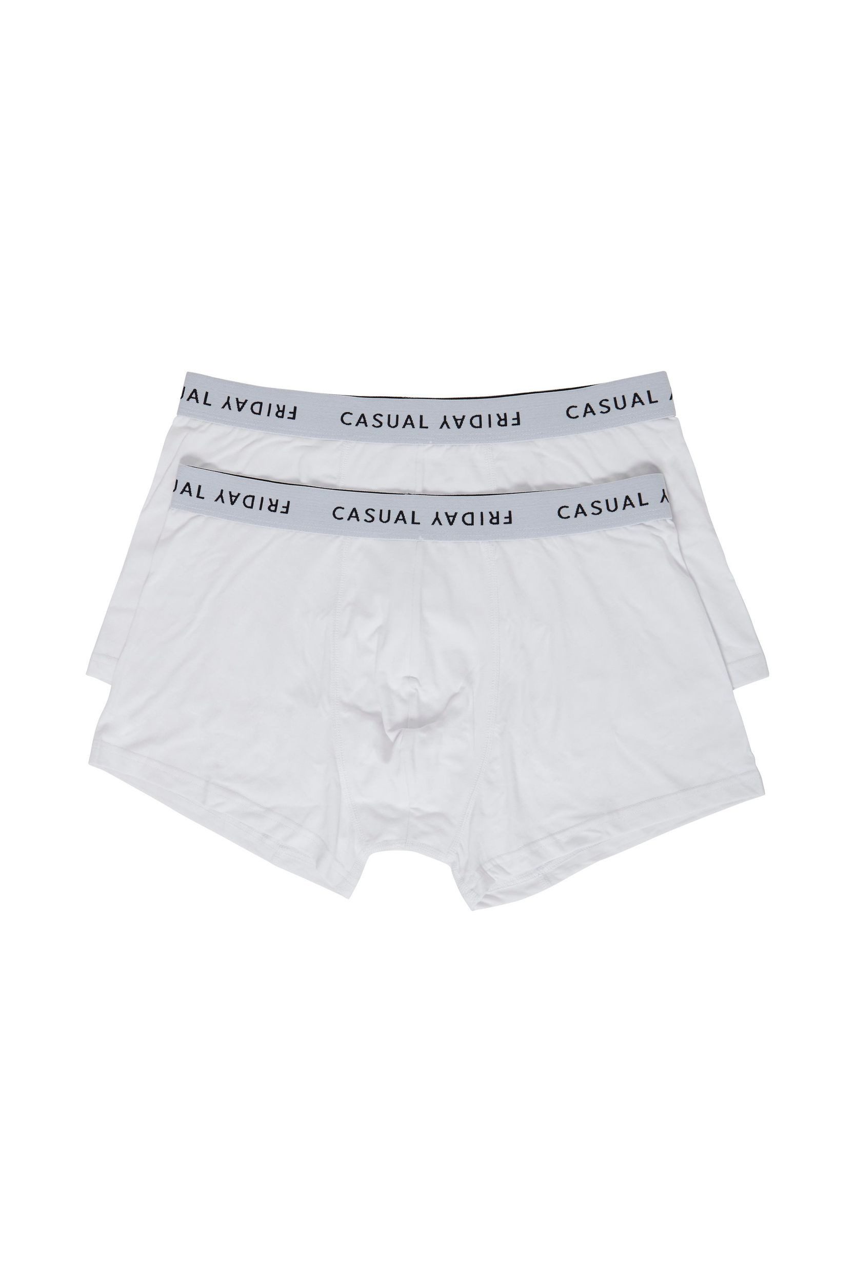 Casual Friday Boxershorts 2-er Stück Pack Boxershorts Trunks Set für Herren (2-St) Baumwolle Normal Fit unifarben atmungsaktiv Reißverschluss