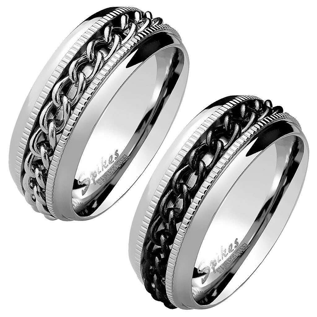 Taffstyle Fingerring Facettierter Spinner Biker Ring günstig online kaufen