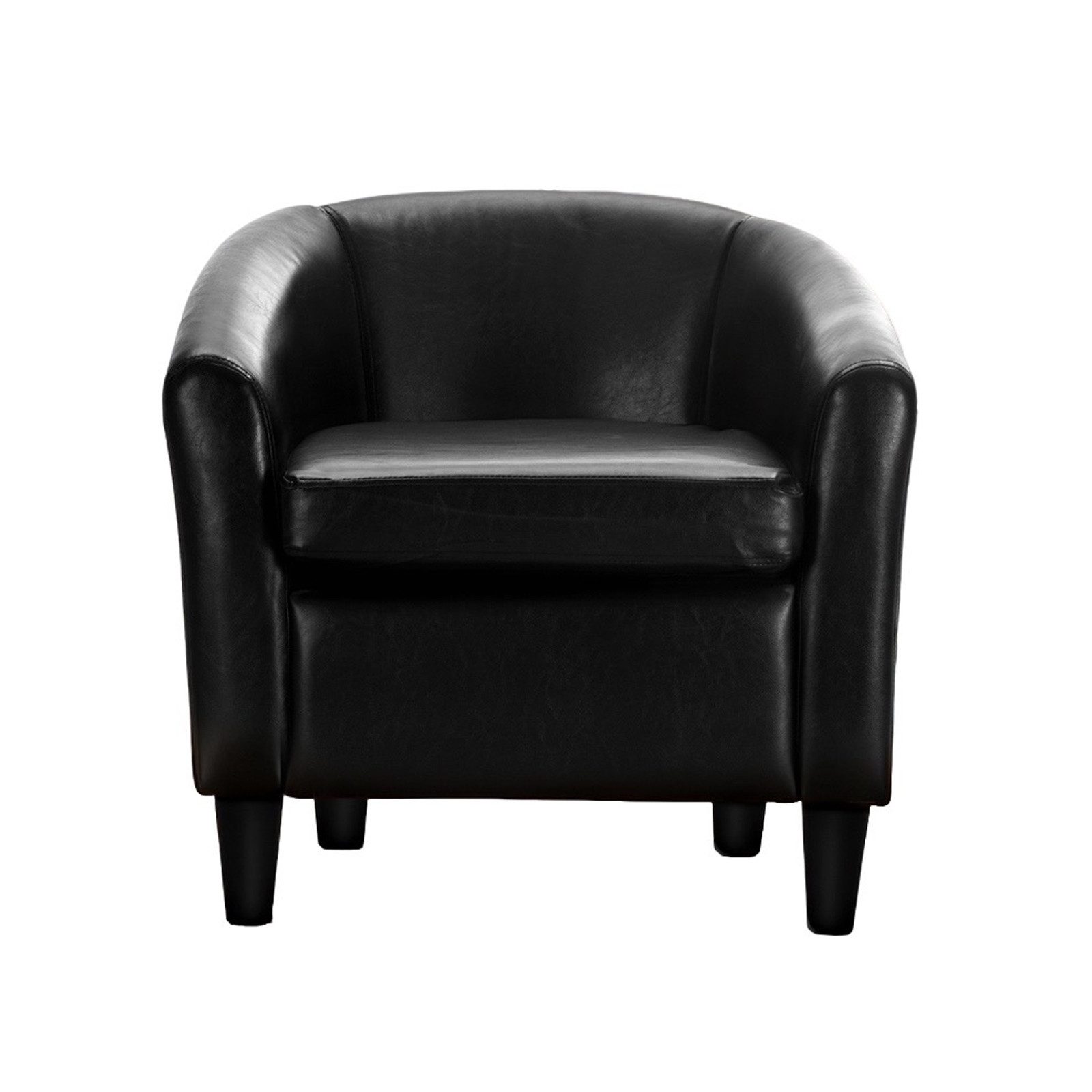HTI-Living Cocktailsessel Clubsessel Cadogan Kunstleder Schwarz (Stück, 1-St., 1 Sessel)