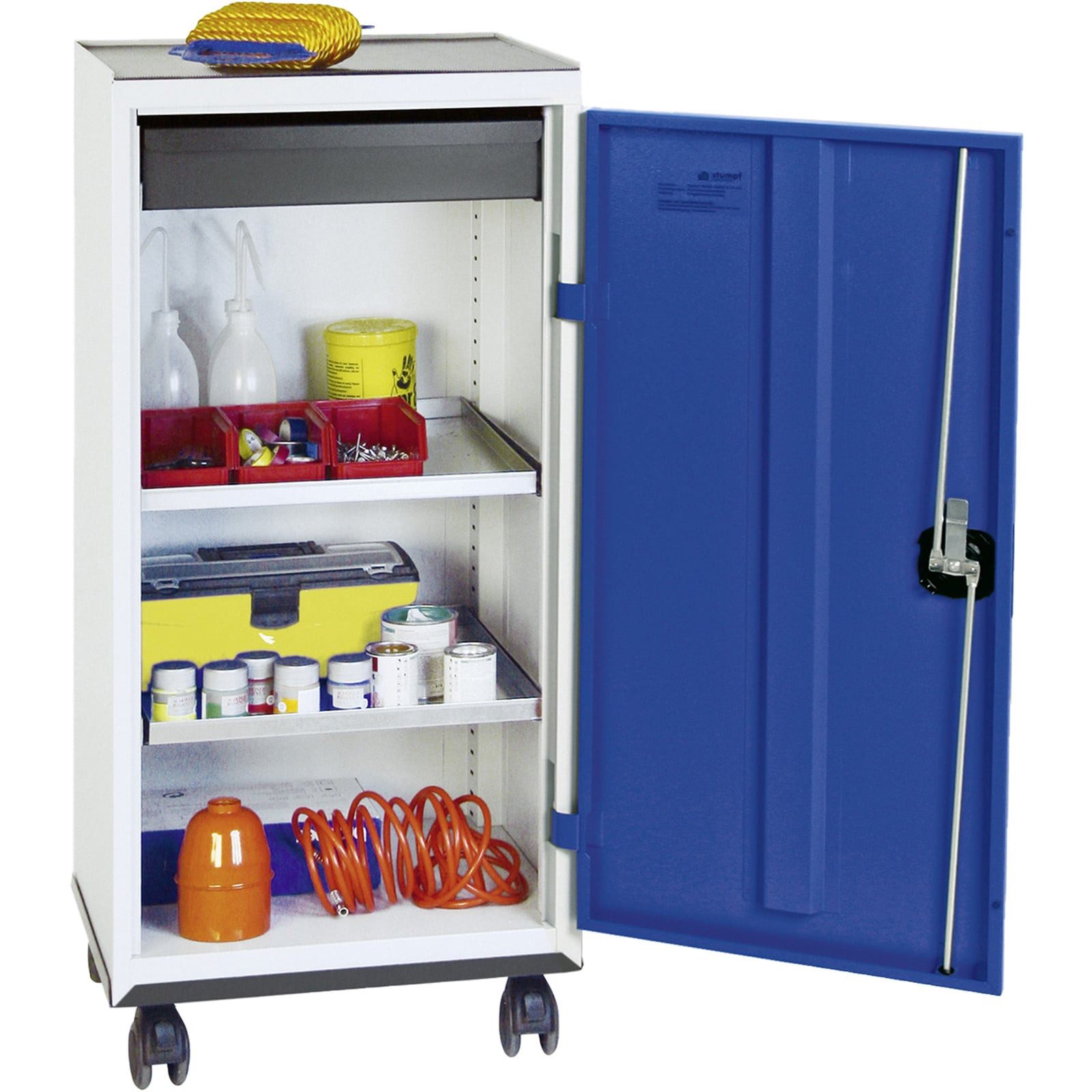 STUMPF Ablageregal Stumpf Werkzeug- und Materialschrank Serie 3000 lichtgrau / enzianblau