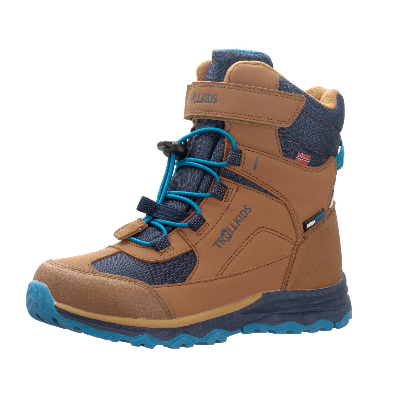 TROLLKIDS KIDS HAFJELL WINTER BOOTS XT Winterstiefel wasserdicht, Klettverschluss, reflektierende Details