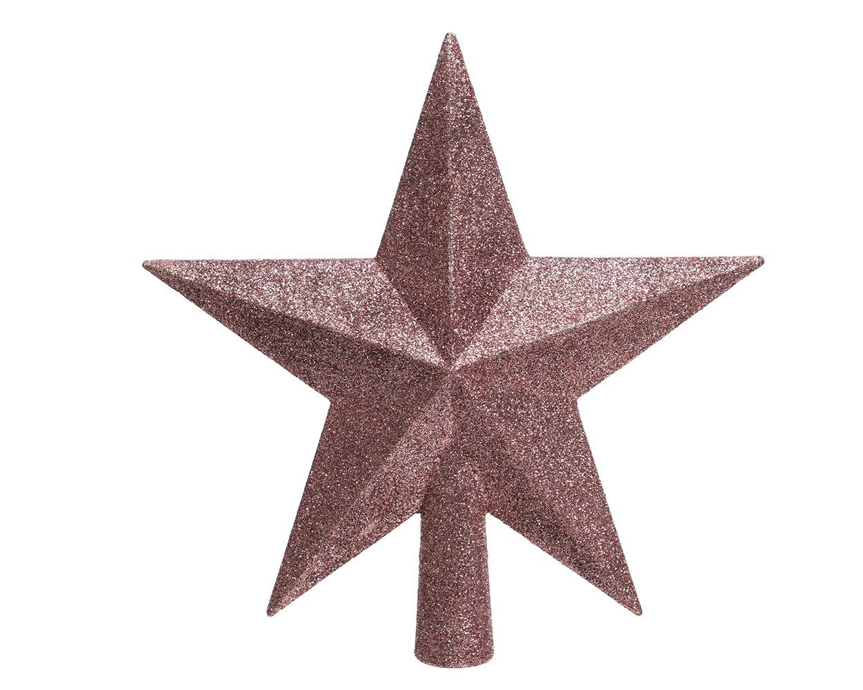 Kaemingk Christbaumspitze, Christbaumspitze Stern mit Glitzer 19cm Kunststoff, samtpink