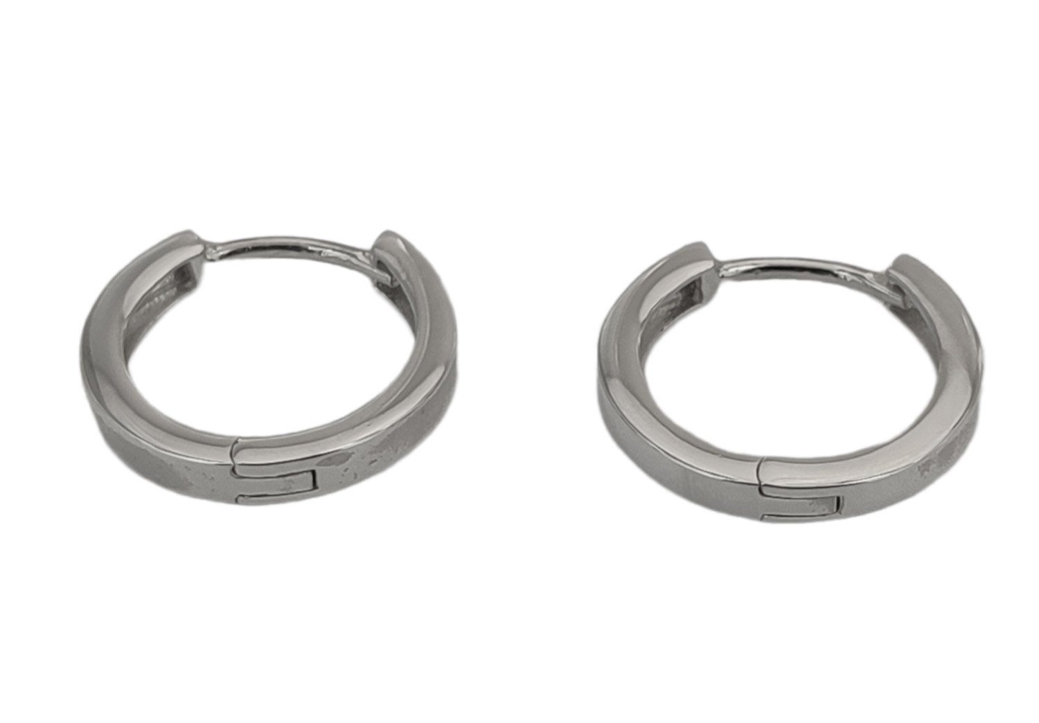 Kiss of Leather Ohrring-Set Klappcreole 22mm 925 Silber Kreolen Ohrringe Ohr Paarpreis