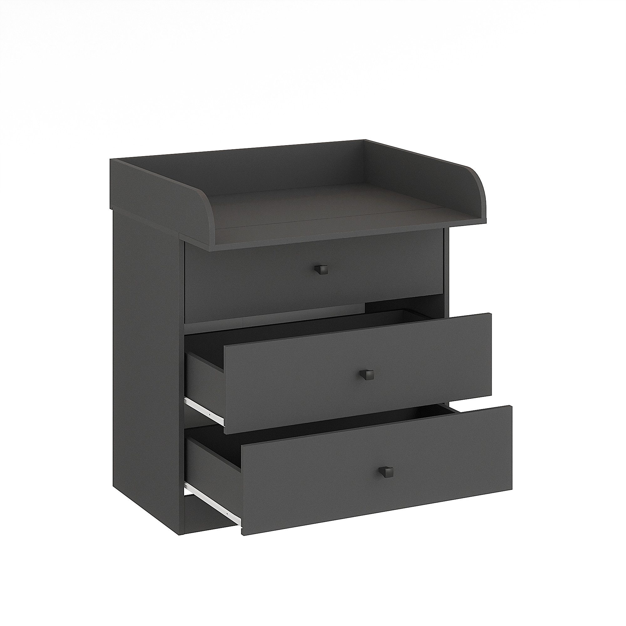 KOMTO Wickelkommode mit Schubladen - Baby Kommode mit Wickelaufsatz, Wickeltisch M3, Wickeltisch, Wickelschrank mit Abnehmbarer Wickelsatz Weiß, Lulliblox – Bild 4 von 5