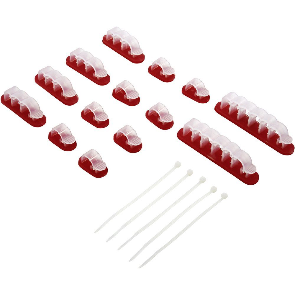 Kabelverbinder-Sortiment TRU COMPONENTS WCM-SET-TT Kabelhalter selbstklebend 1386629-1 Trans