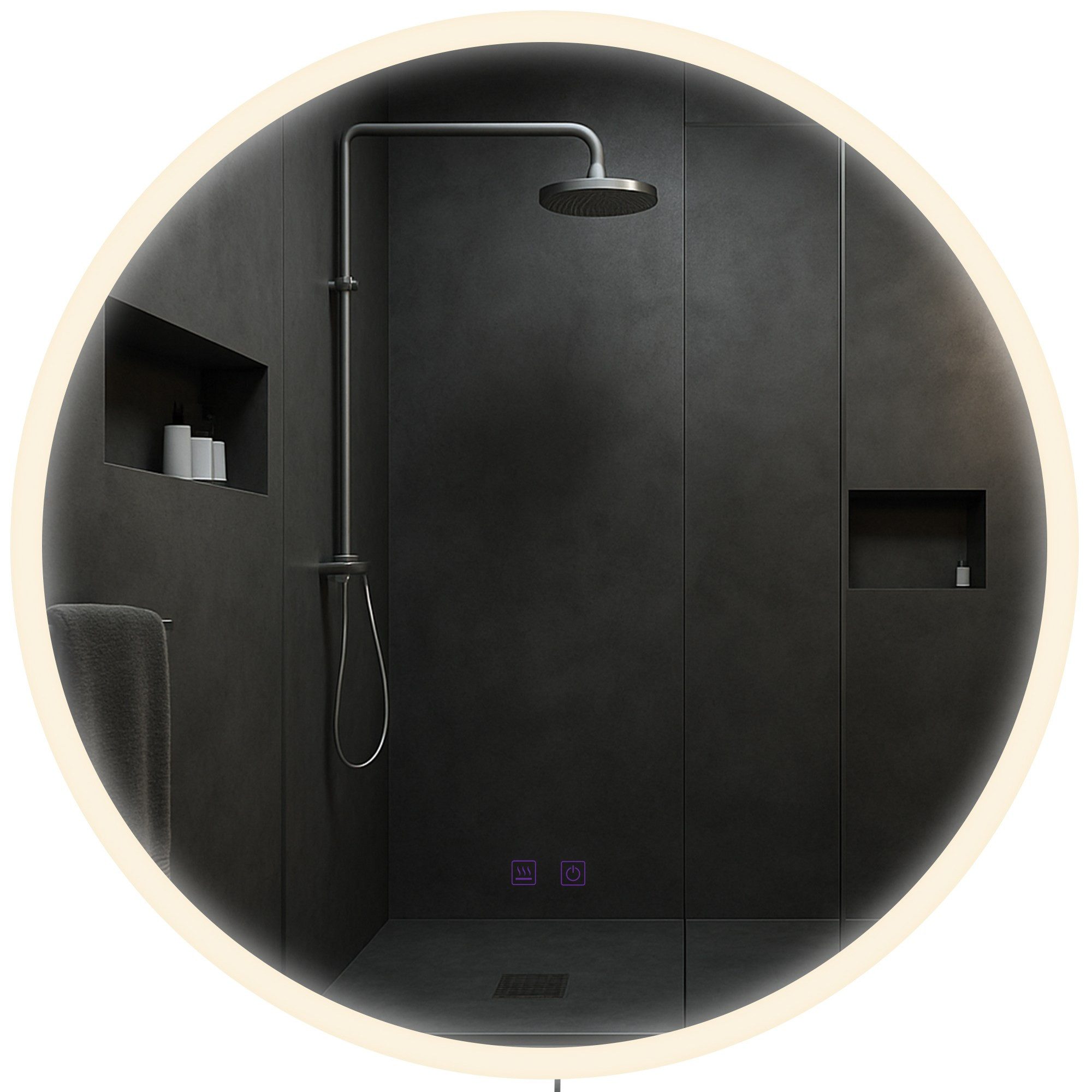 CLP Wandspiegel Laconia (1er), Bluetooth-Lautsprecher, Anti-Fog, LED-Licht, IP44 – Bild 5 von 5