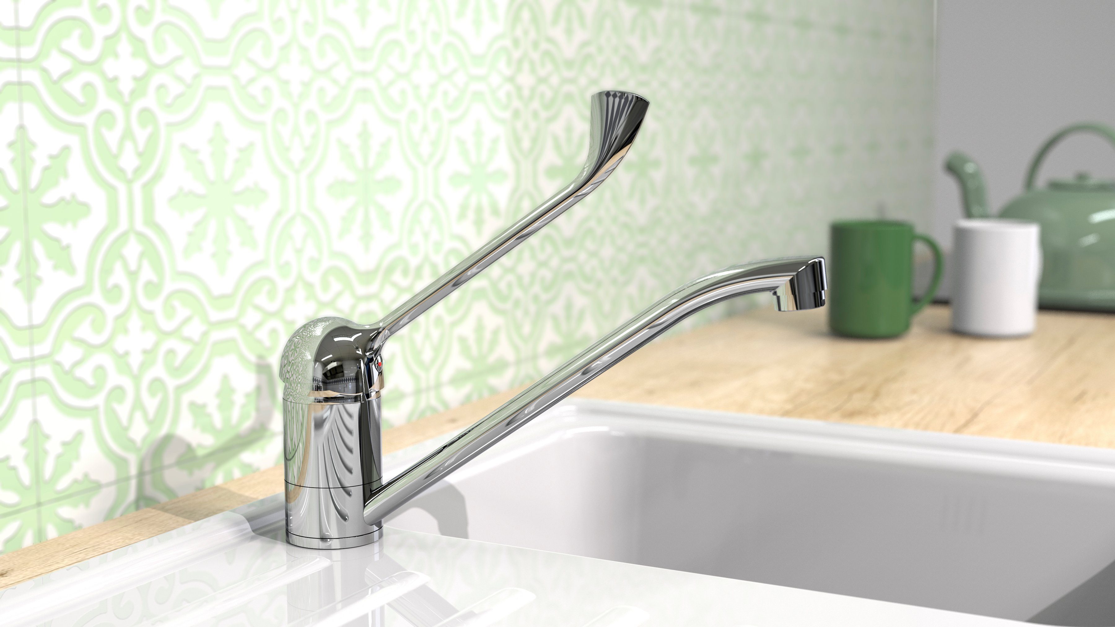 Schütte Spültischarmatur Waldo Wasserhahn mit verlängertem Hebel, 150° schw günstig online kaufen