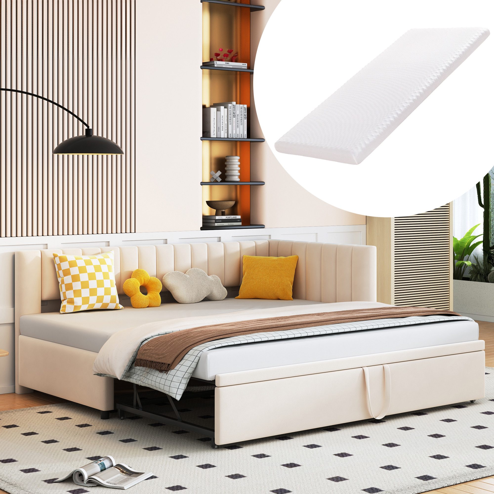 HAUSS SPOLE Schlafsofa 90/180x200cm mit Ausziehbett, günstig online kaufen