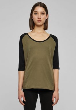 URBAN CLASSICS Kurzarmshirt Urban Classics Damen Ladies 3/4 Contrast Raglan Tee (1-tlg)