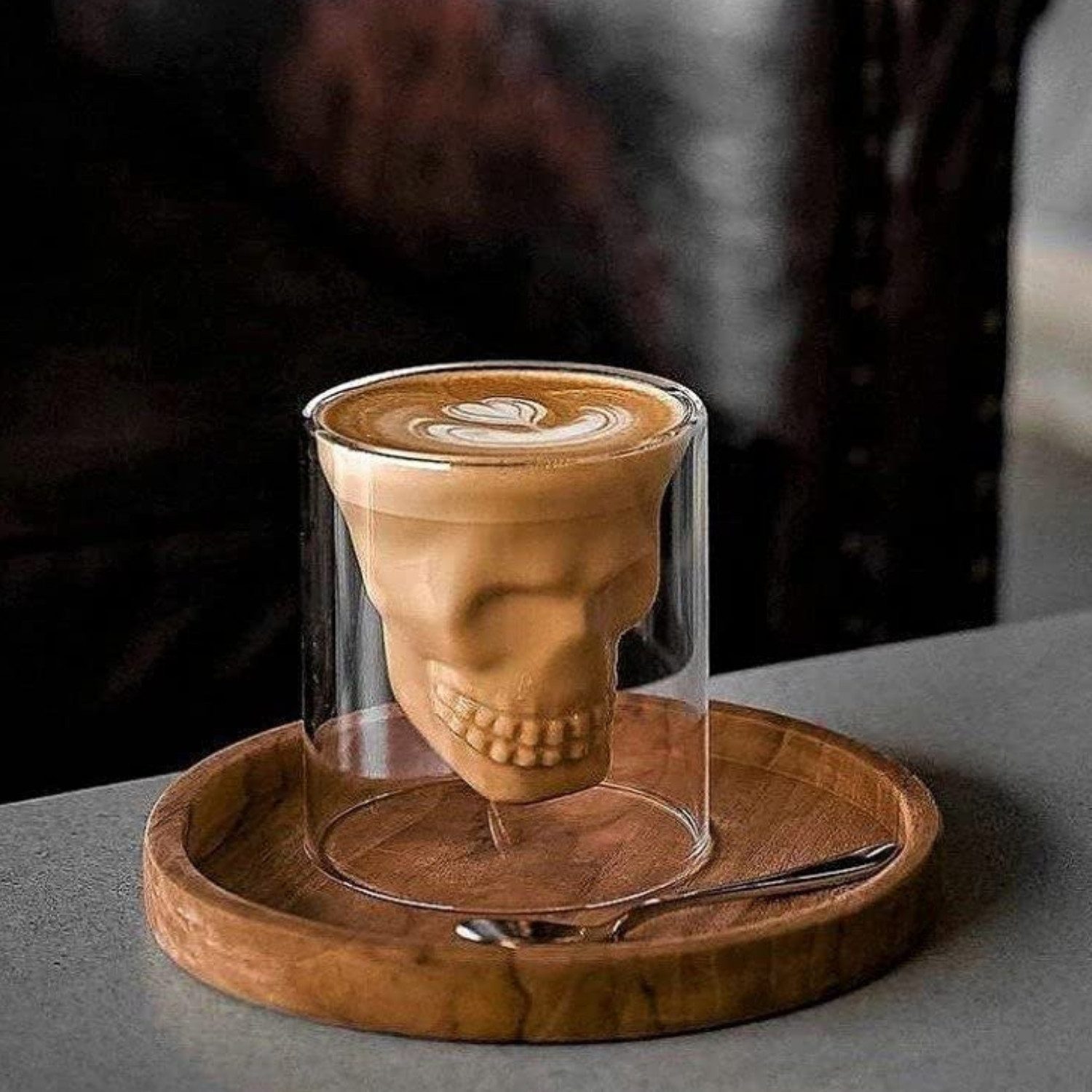 Geschenkehöhle Стекло-Set 3D Totenkopf Kristall Стекло Set für Getränke I Skull Head Shot Glas, wahlweise 1x 80 ml oder 2x 25 ml, Spülmaschinenfest & detailverliebt