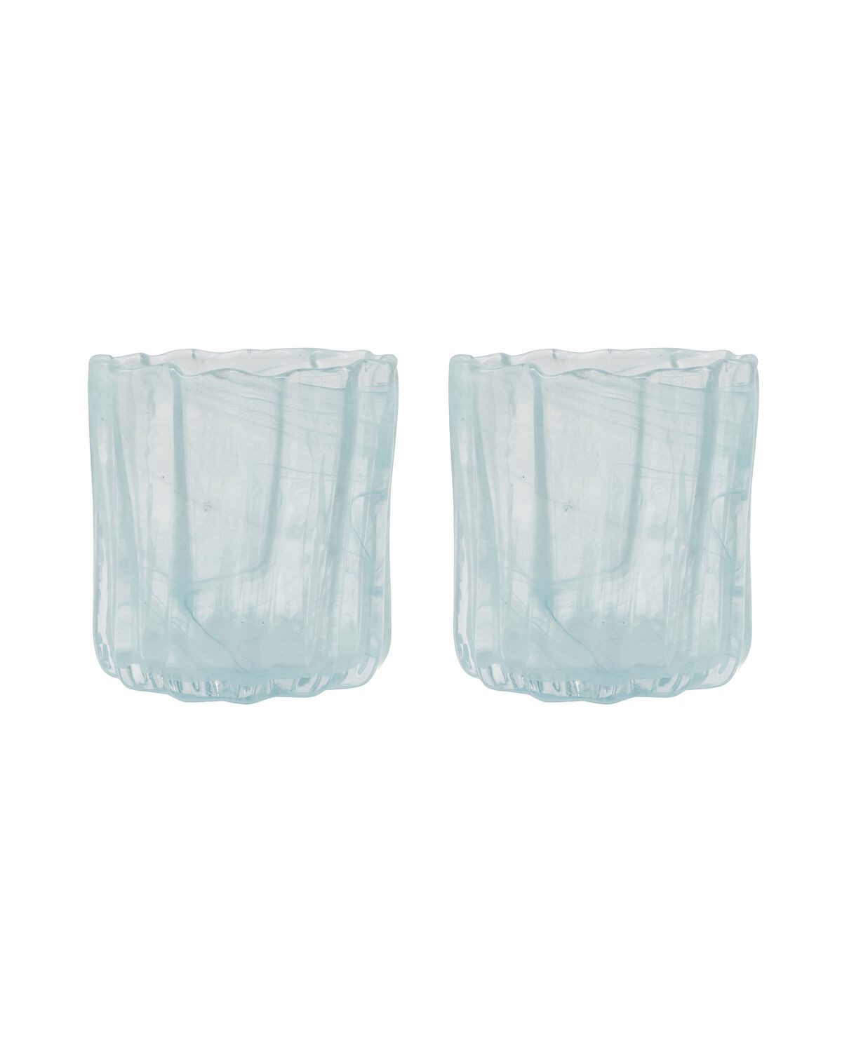 House Doctor Windlicht Teelichthalter CURL blau 2er Set