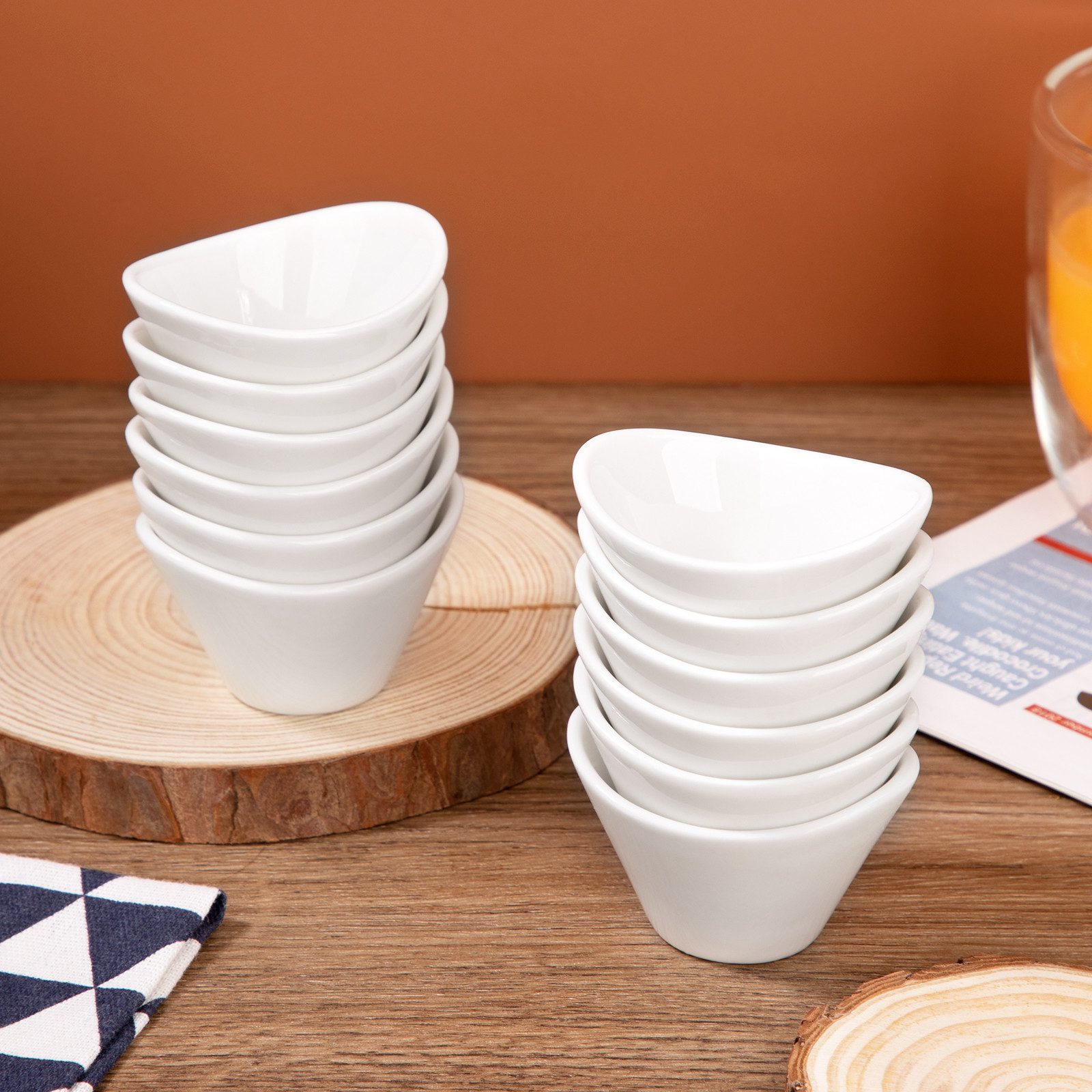 MALACASA Snackschale 12-tlg SUPER MINI Porzellan Set, Dipschälchen, Snackschale, Porzellan, (Set, 12-tlg) – Bild 3 von 5