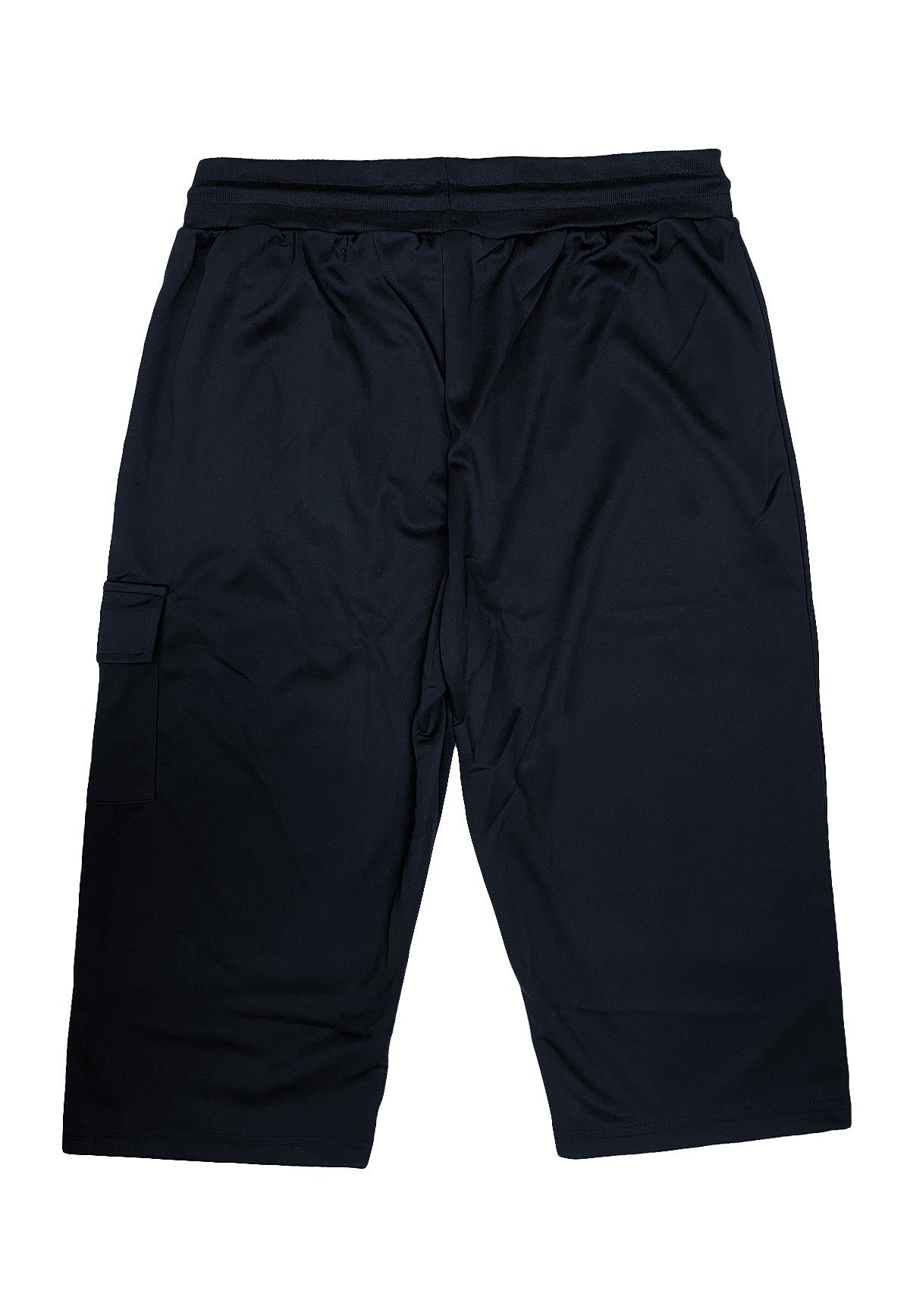 Max Men Sweatshorts Freizeit Capri Schorts mit Cargo Tasche für Herren Baumwolle Regular Fit unifarben elastisch Kordelzug