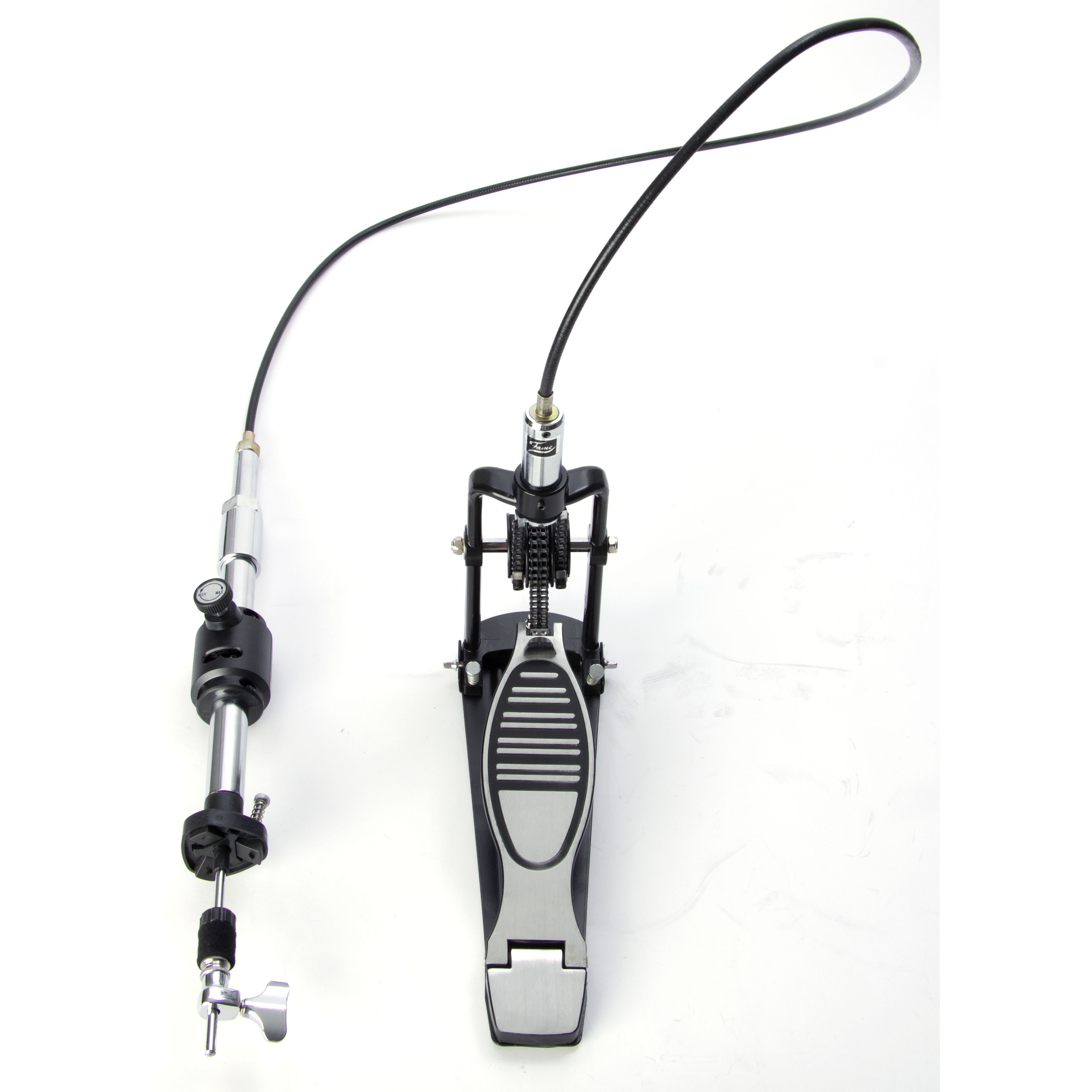 FAME Musikinstrumentenständer, (Remote Cable HiHat Stand Verchromt Flexibel Positionierbar 180m Kabel Regulierbarer Trittwiderstand Ideal für Individuelle Drum Setups, Hardware, HiHatständer), Remote Cable HiHat Stand, Flexibel positionierbar, Regulierbarer