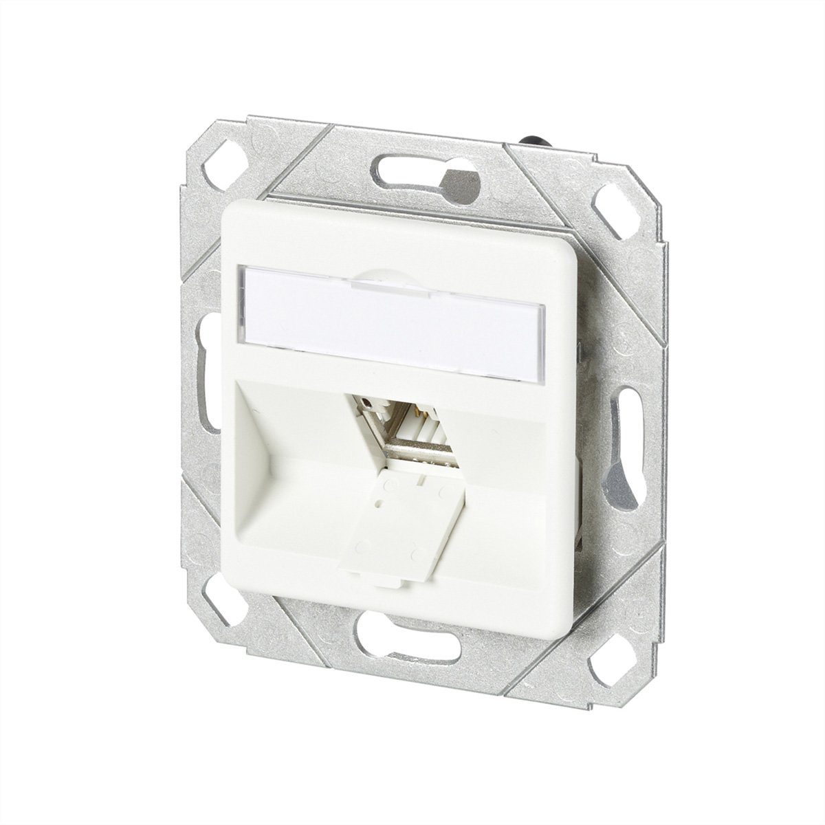 C6Amodul 1 Port 180°M UPk-Dose Netzwerk-Panel