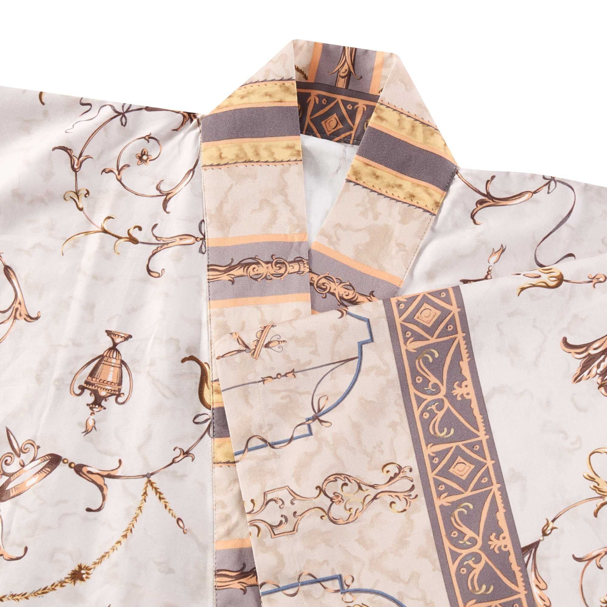 Bassetti Kimono OPLONTIS, knöchelfrei, Baumwolle, Gürtel, aus satinierter Baumwolle