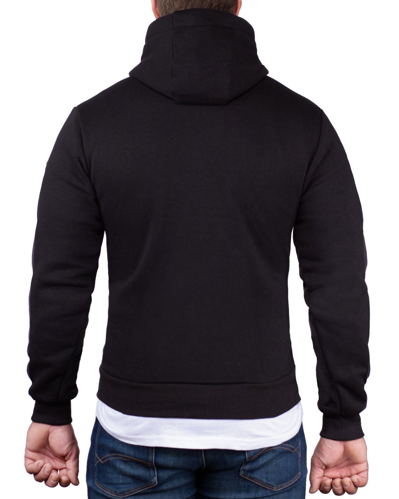 bagaliator schwarz Hoodie Aufdruck Norway Kapuzensweatjacke Design (1-tlg) Herren Geographical