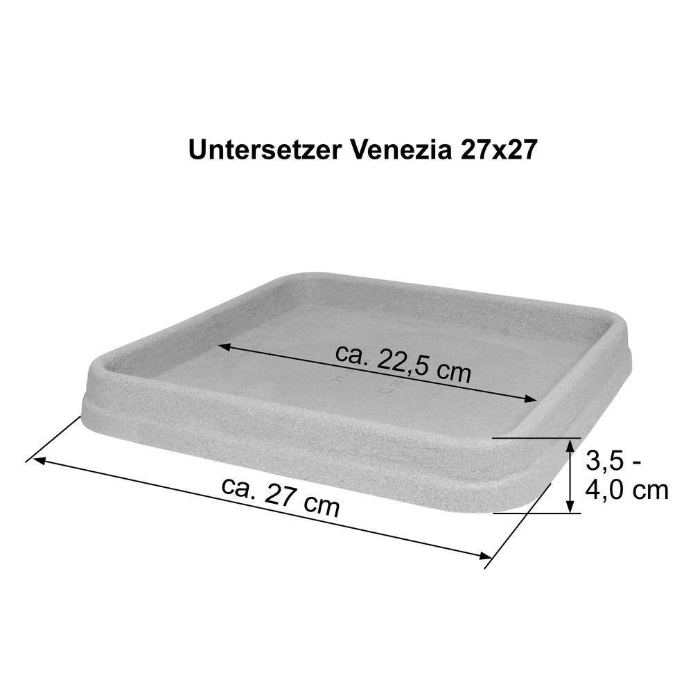 Heimwerkercenter Pflanzkübel MePla Untersetzer Venezia quadrat günstig online kaufen