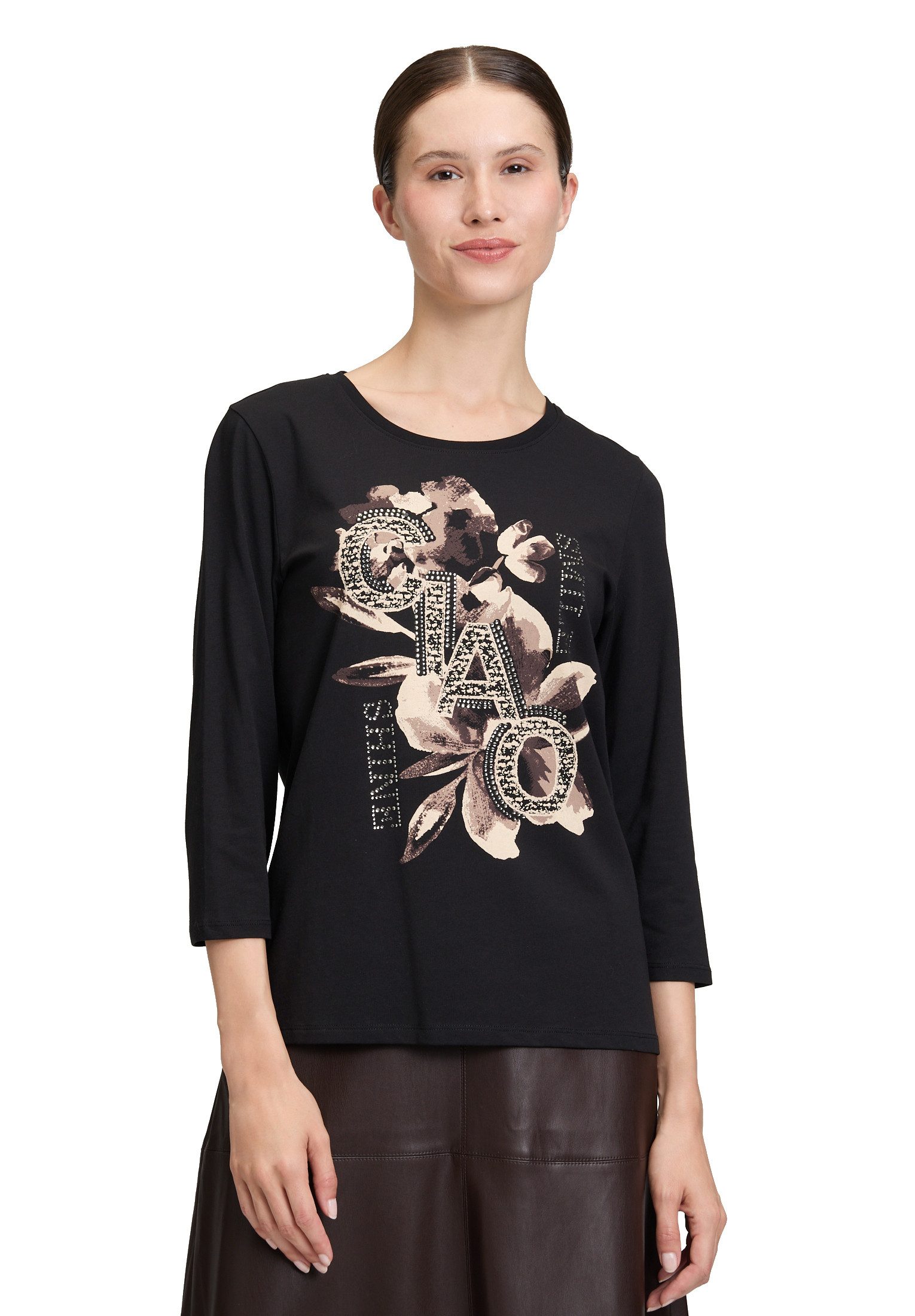 3/4-Arm-Shirt Damen mit Placement