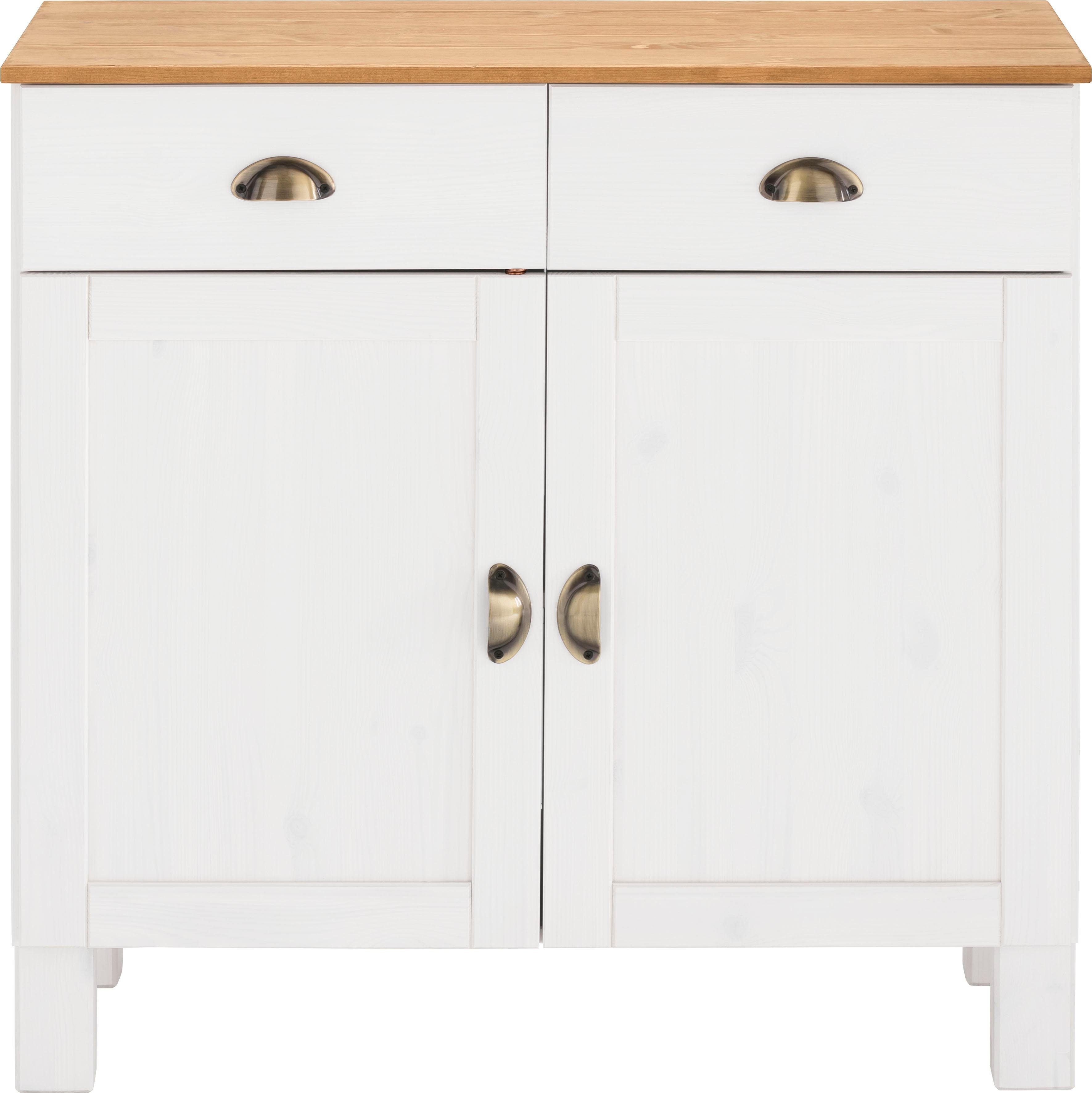 Sideboard 38 cm cm | affaire 2 Oslo Home Türen, als breit, tief, Cremefarben Unterschrank cremefarben/honigfarben 85 2 nutzbar, Schubladen