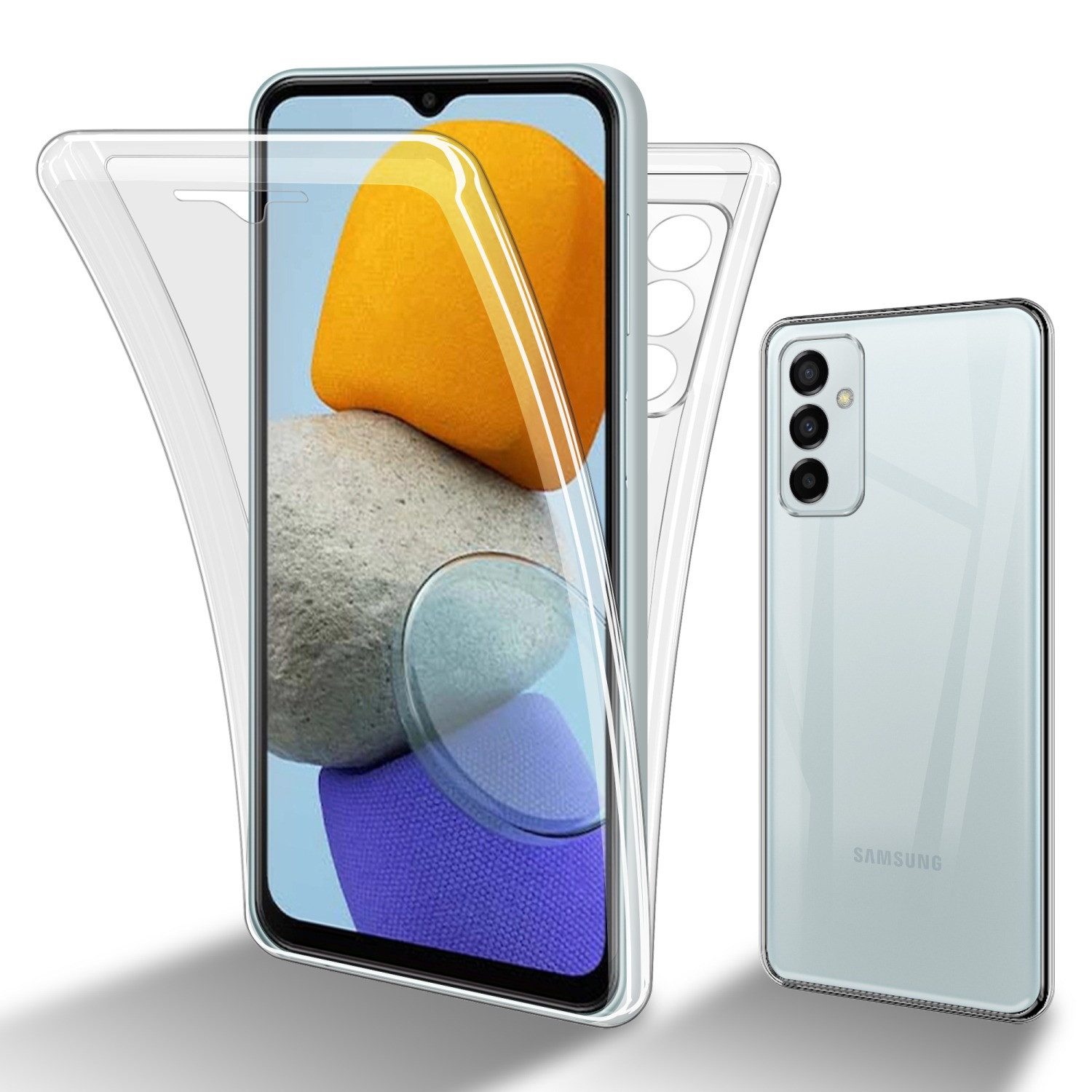 Cadorabo Handyhülle für Samsung Galaxy M23 5G Hülle Samsung Galaxy M23 5G, Flexible Case Handy Schutzhülle - Hülle - Back Cover 360° Grad
