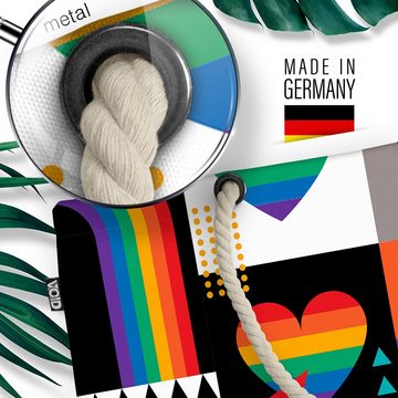 VOID Strandtasche (1-tlg), Regenbogen Herz Pride Zunge Blumen Grafik Gay pride flag parade club