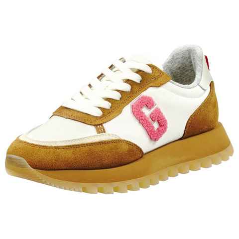 Gant CAFFAY Sneaker mit pinker Logostickerei, Freizeitschuh, Halbschuh, Schnürschuh