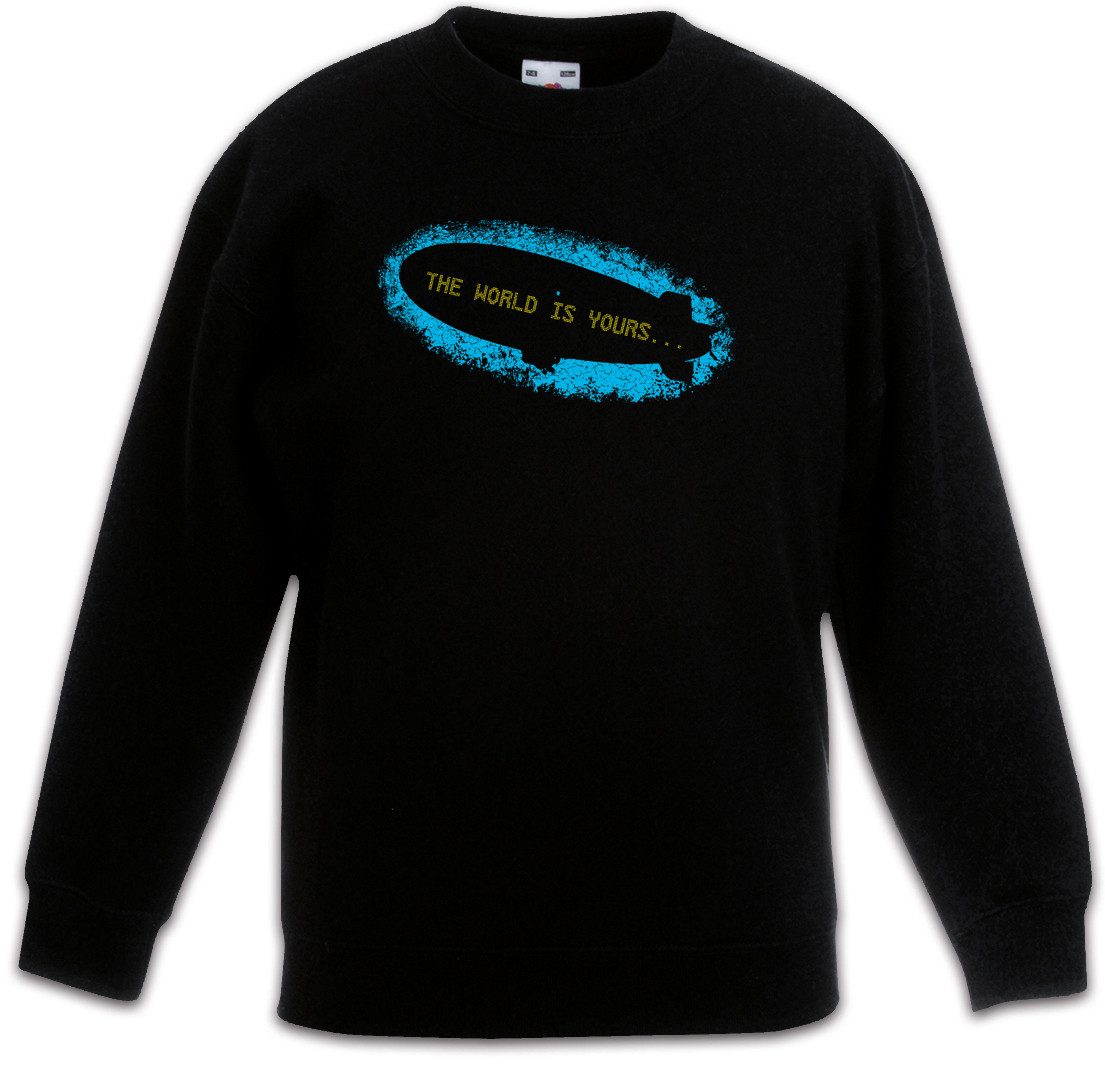 Urban Backwoods Sweatshirt The World Is Yours Zeppelin Kinderpullover Tony Logo Montana Scarface (1-tlg) Globe Globus Cuba Kuba