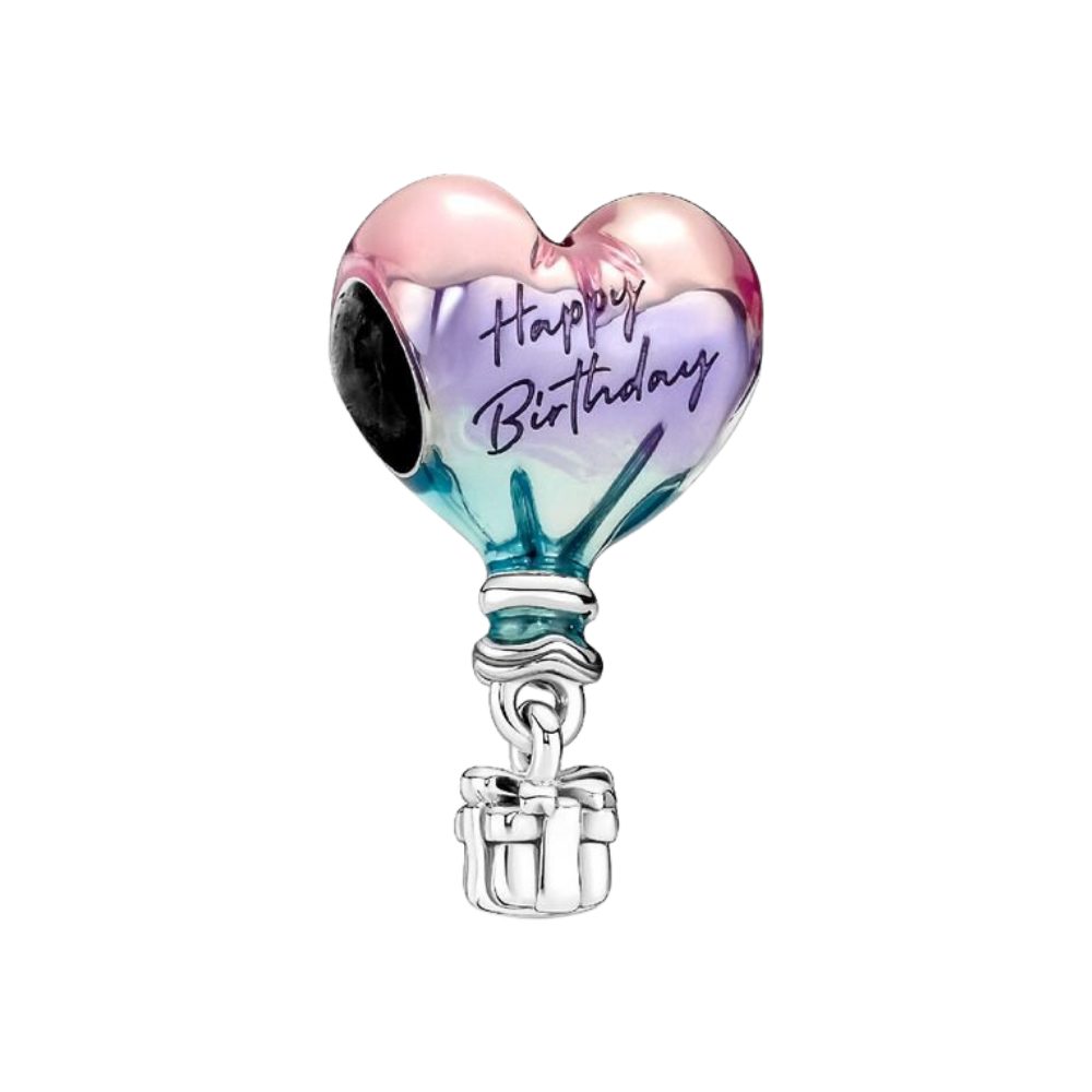 Pandora Charm Herz 791501C01, Geburtstag, Heißlutballon, Herz