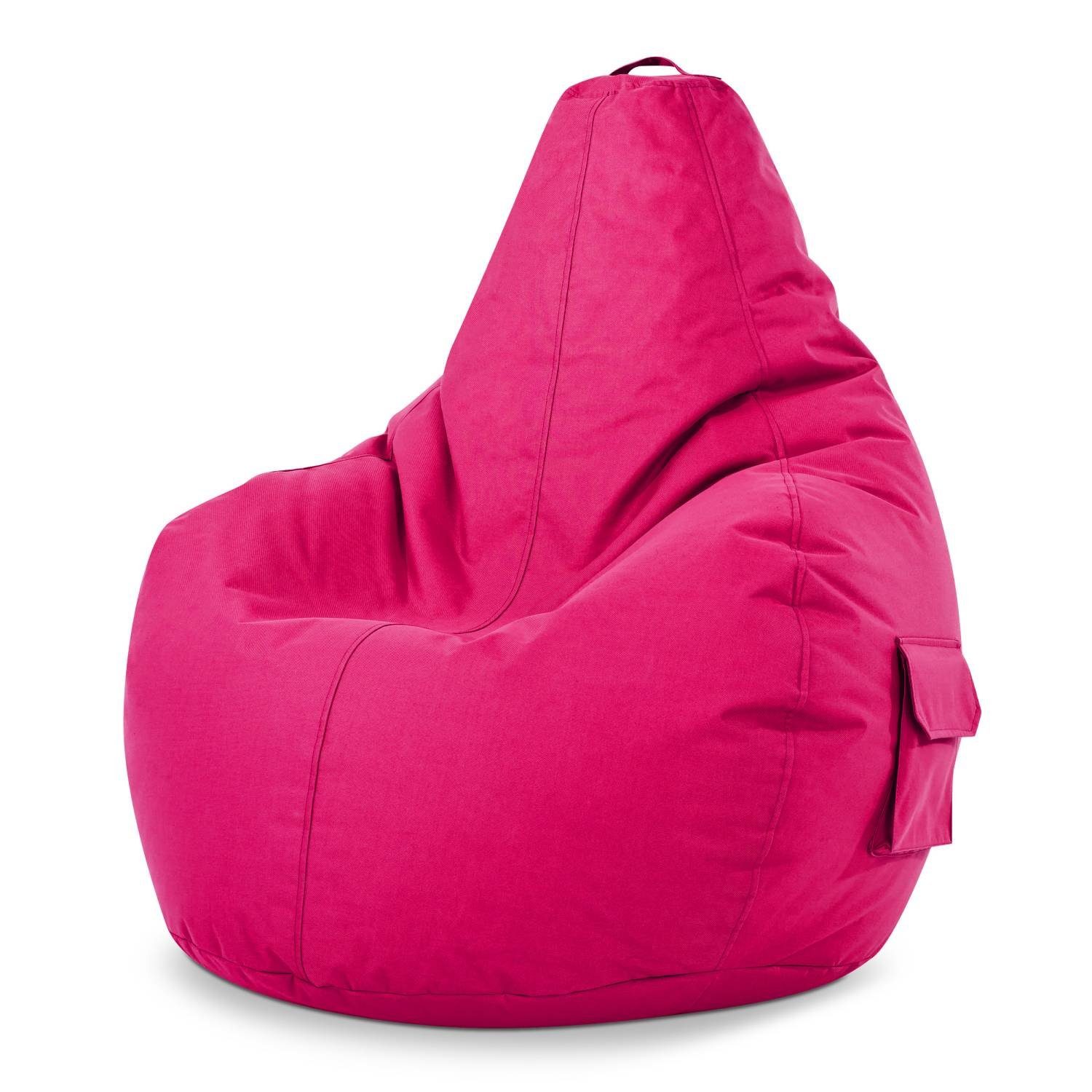 Green Bean Sitzsack Cozy (Sitzsack mit Rückenlehne 80x70x90cm - Gaming Chair mit 230L Füllung, Kuschelig Weich Waschbar), Bean Bag Bodenkissen Lounge Sitzhocker Relax-Sessel Gamer Gamingstuhl Pink