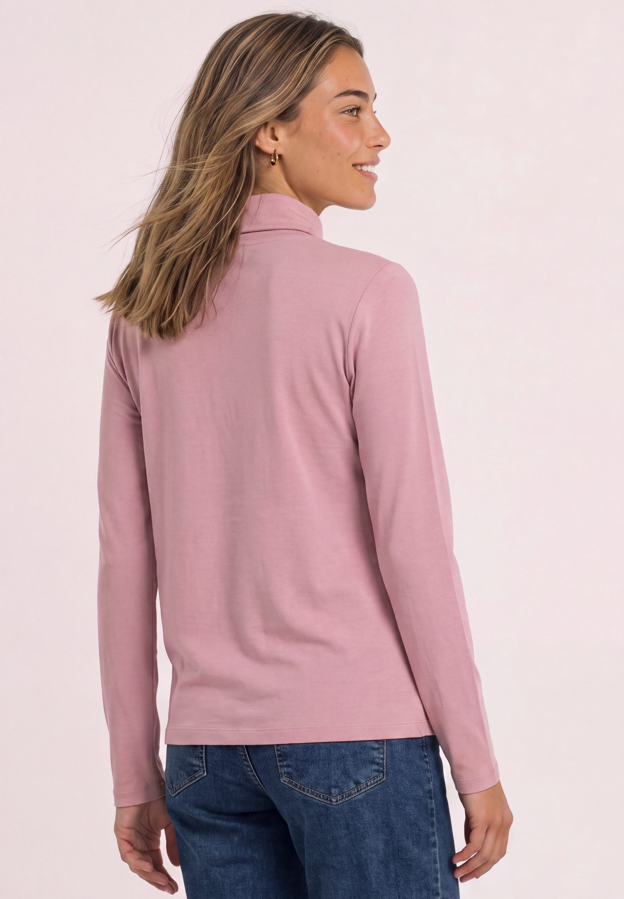 STREET ONE Langarmshirt in Unifarbe