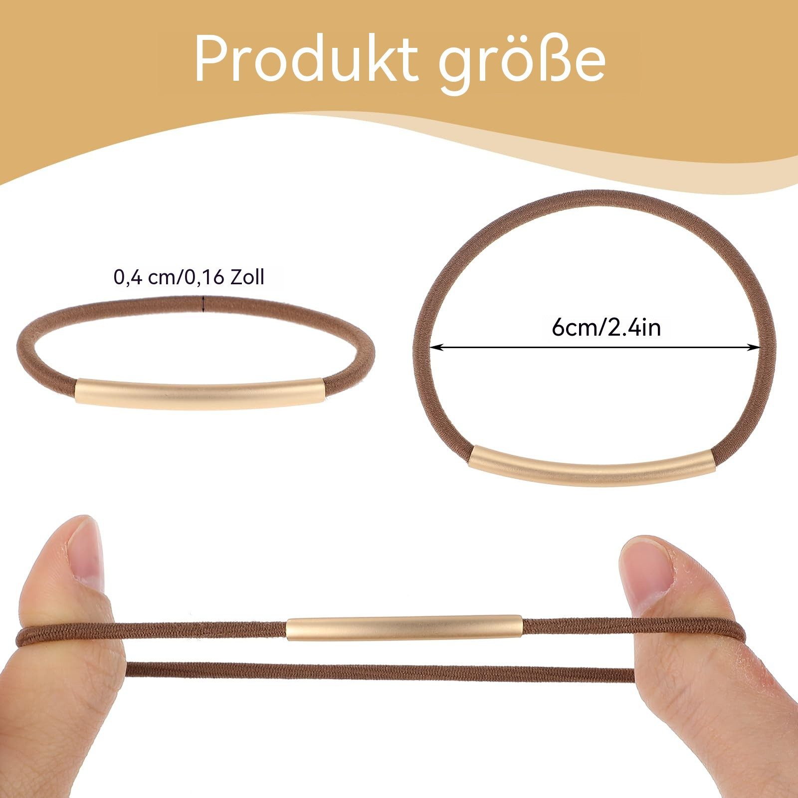 nsihing Haargummi 10 Stück Haargummi Damen, Elastische Geflochtene Haargummis, für Mädchen mit Perlen, Boho Haargummi für Langes Haar – Bild 2 von 5