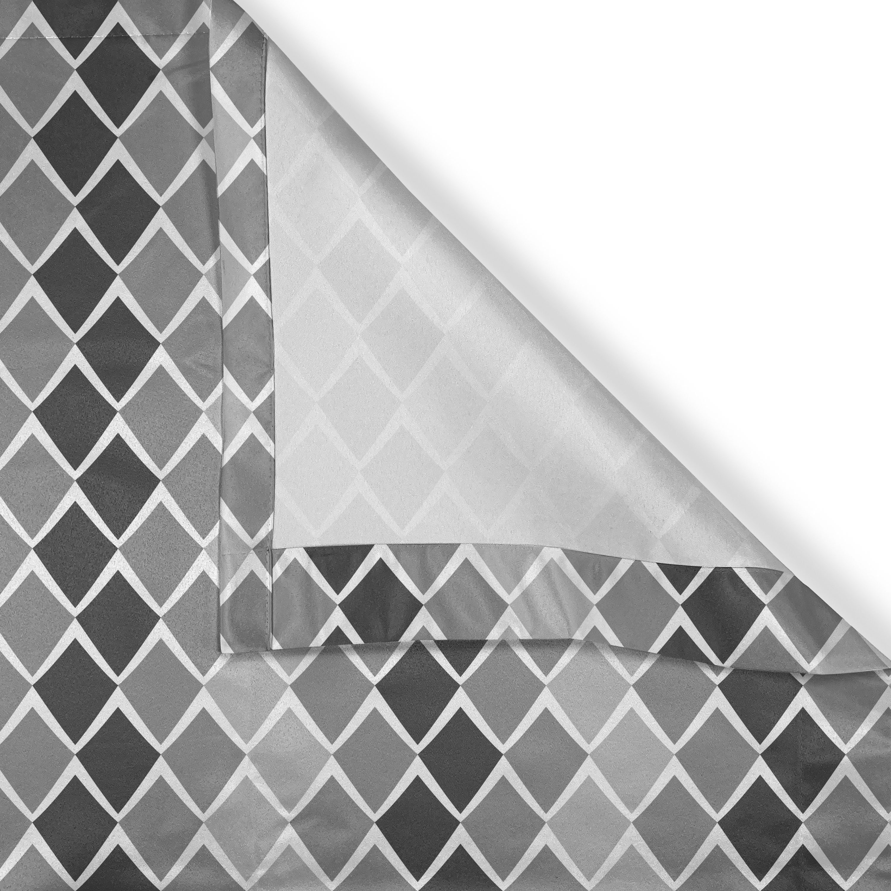 Gardine Dekorative 2-Panel-Fenstervorhänge und Schlafzimmer Grau geometrische für Weiß Abakuhaus, Ombre Wohnzimmer