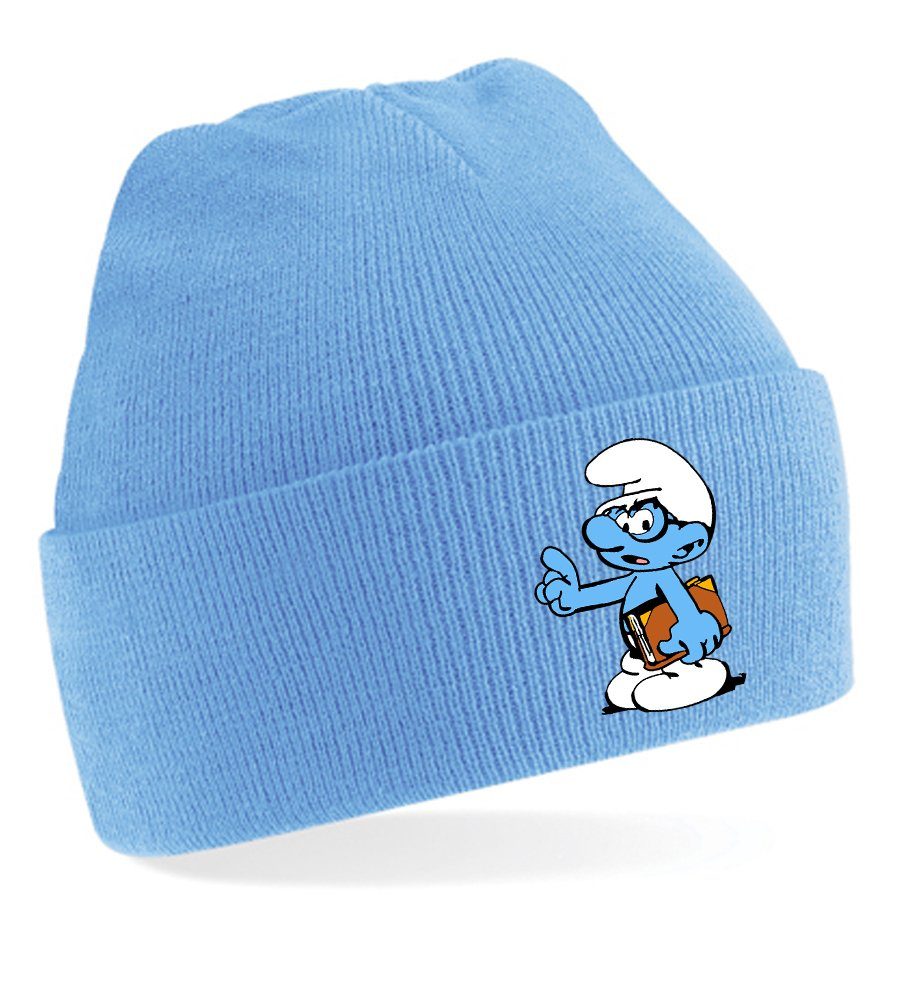 Beanie & Brownie Schlaubi Schlümpfe Erwachsenen Hellblau Blondie Mütze Buch Schlumpf Unisex