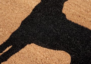 Fußmatte Mix Mats Kokos Dog Silhouette, HANSE Home, rechteckig, Höhe: 15 mm, Kokos, Schmutzfangmatte, Outdoor, Rutschfest, Innen, Kokosmatte, Flur