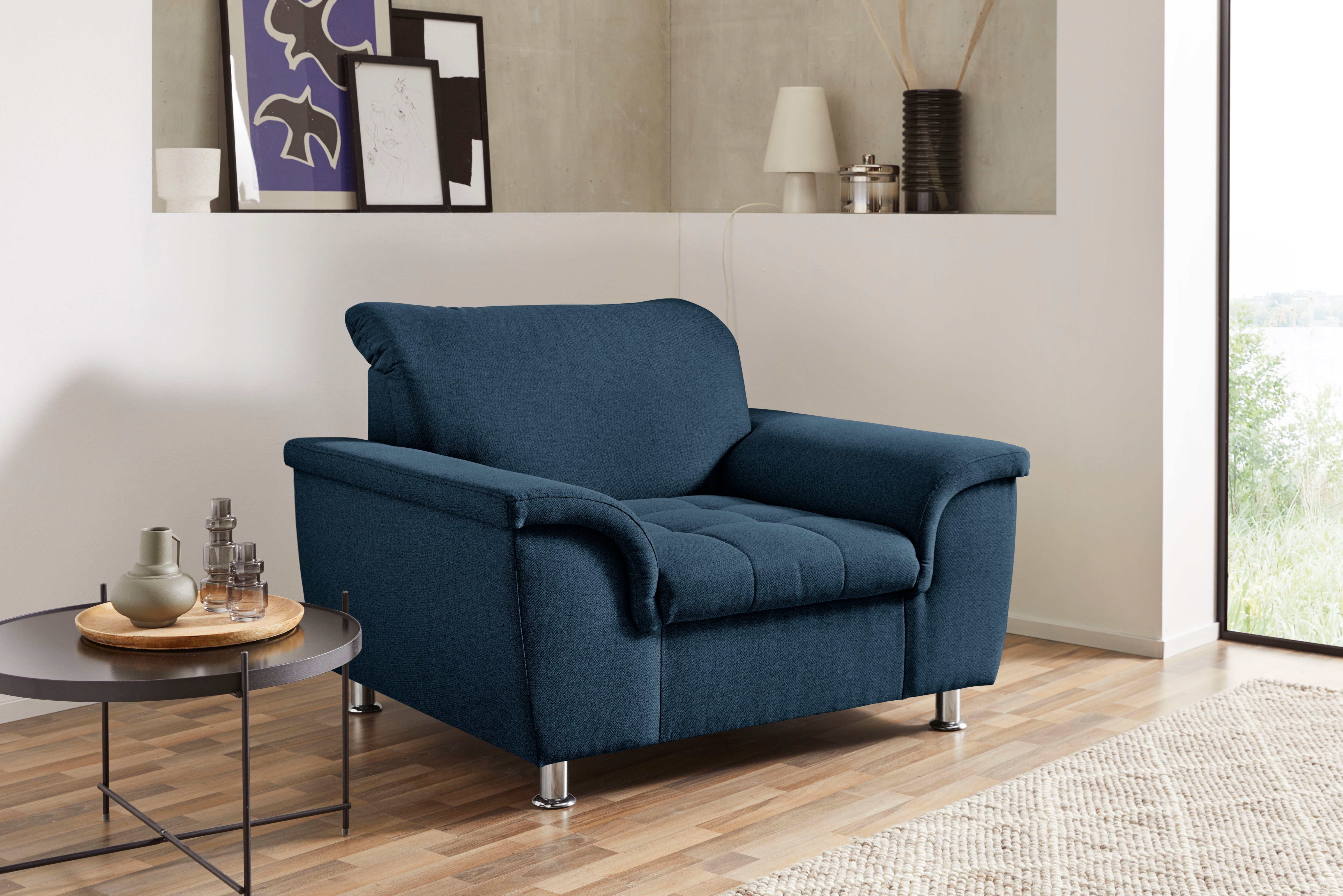 DOMO collection Sessel Franzi, zeitlos und elegant, moderne Sitzheftung, wahlweise mit Kopfteilverstellung