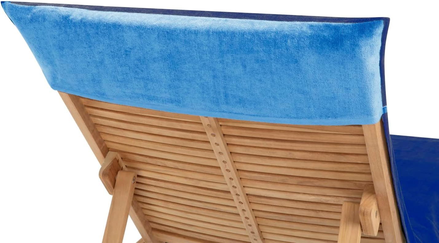 Delindo Lifestyle Strandtuch Frottee Bezug für Gartenliege, Schonbezug für Sonnenliegen, Baumwolle, (1-St), Jacquard gewebtes Motiv