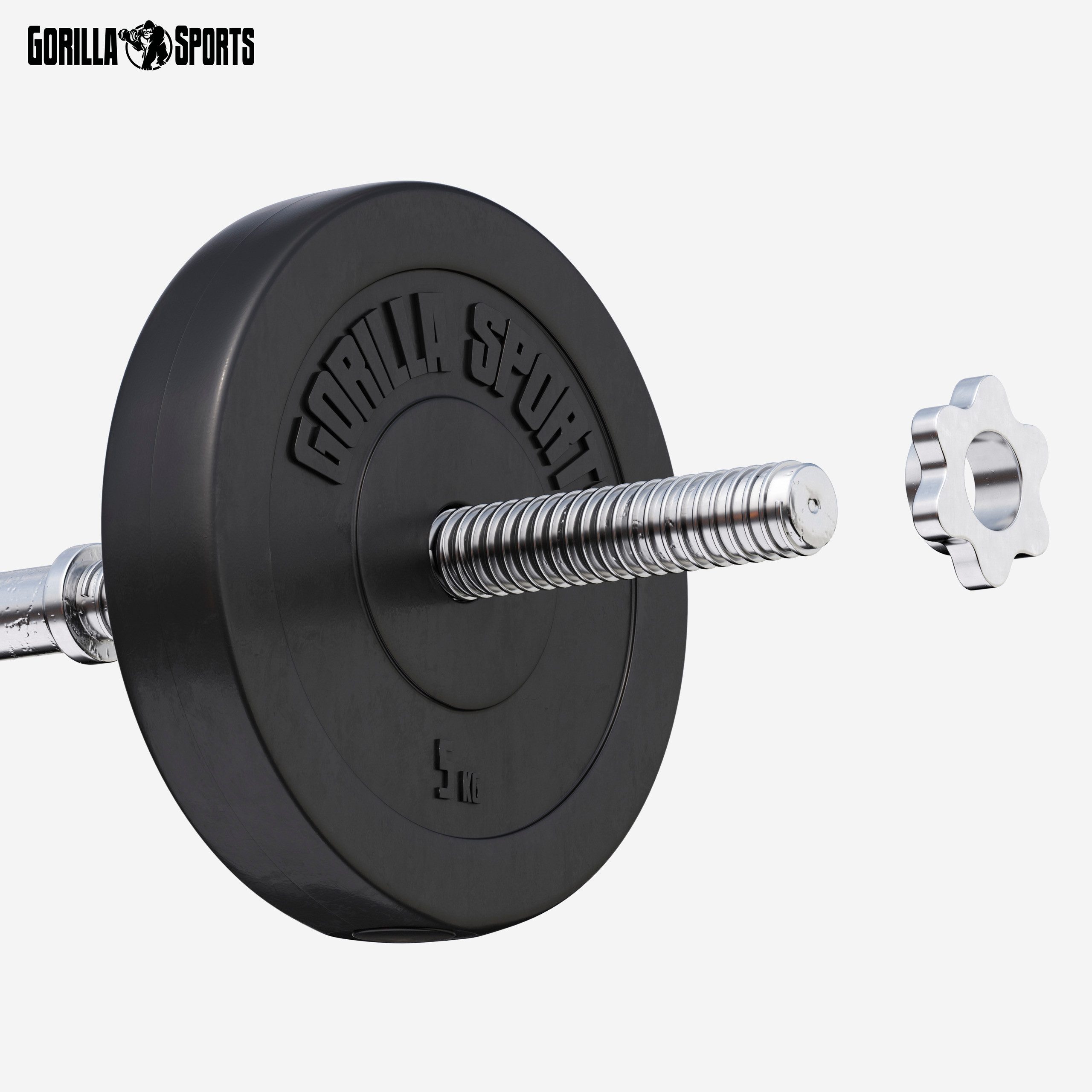 GORILLA SPORTS Hantelscheiben Einzeln/Set, 1,25 - 30kg, Gewichtsscheiben, 30mm Bohrung, Kunststoff