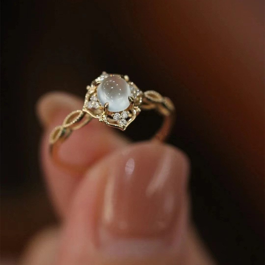 MOPUEA Fingerring Offener verstellbarer Damenring mit gewebtem Hohlraumdesign (Einzelring, ideal wenn du keinen unnötigen Schmuck willst, Schlichtes Design, pas – Bild 3 von 5