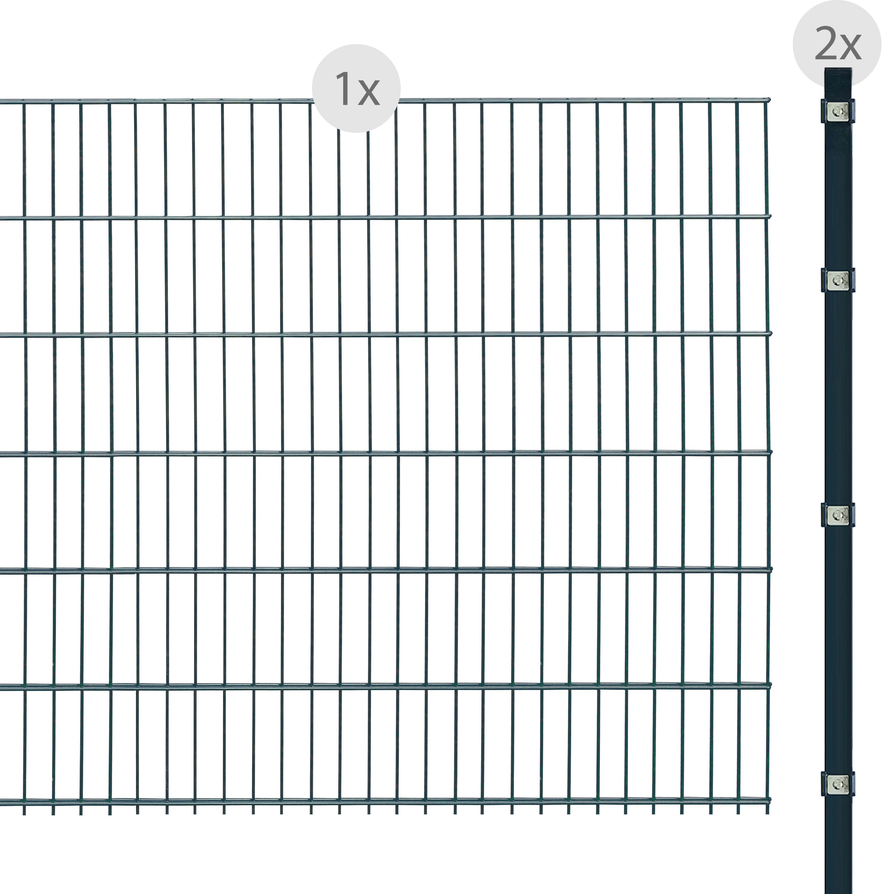 Arvotec Doppelstabmattenzaun EXCLUSIVE 123 zum Einbetonieren, (Set), Zaunhöhe 123 cm, Zaunlänge 2 - 60 m